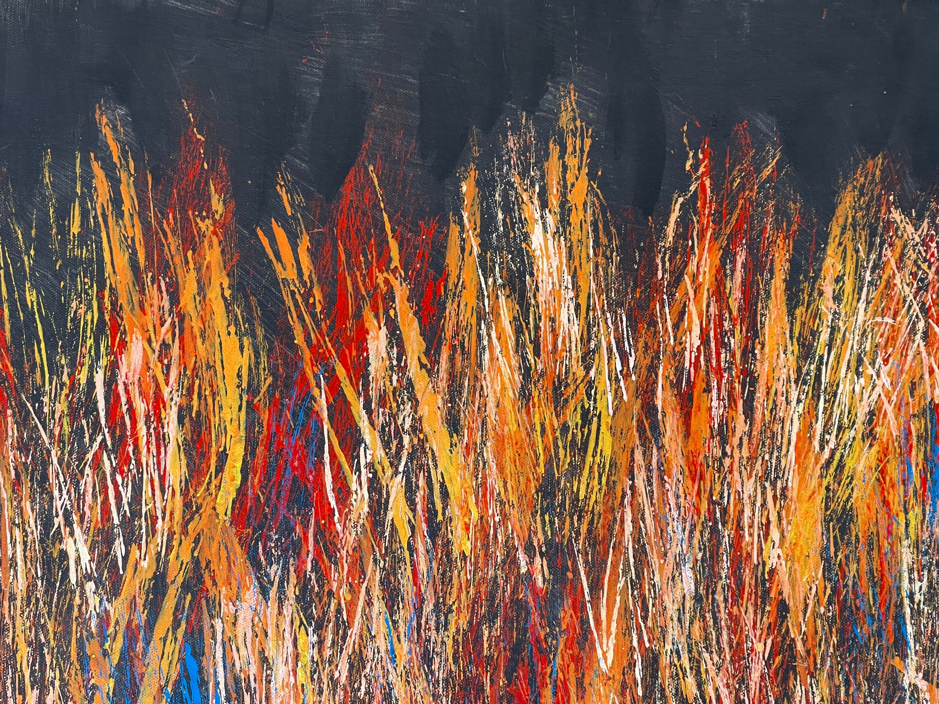 Reggie Sultan - 90x70cm - Bushfire Dreaming .55-2