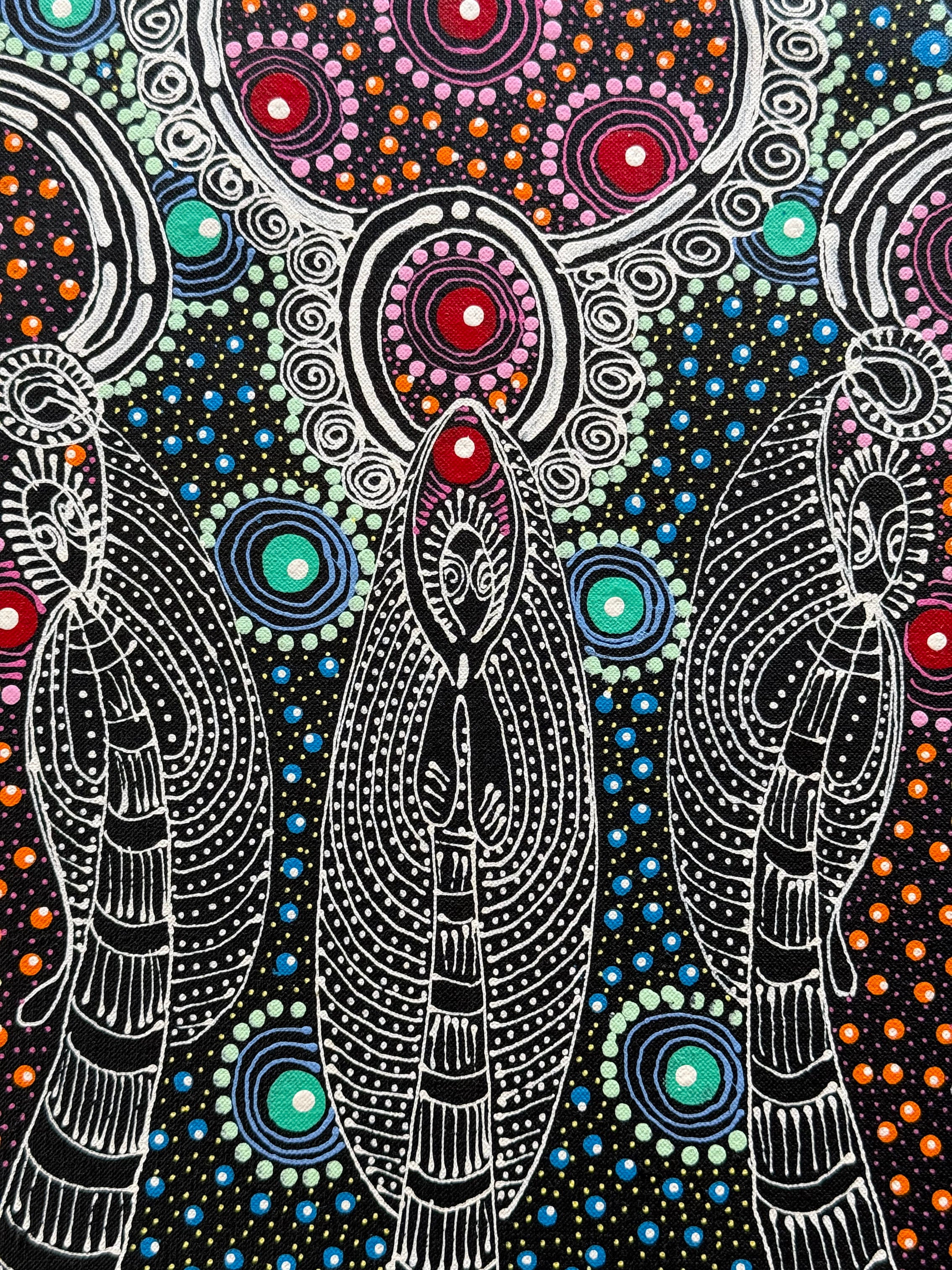 Colleen Wallace Nungarray - Dreamtime Sisters - 30x60cm .53