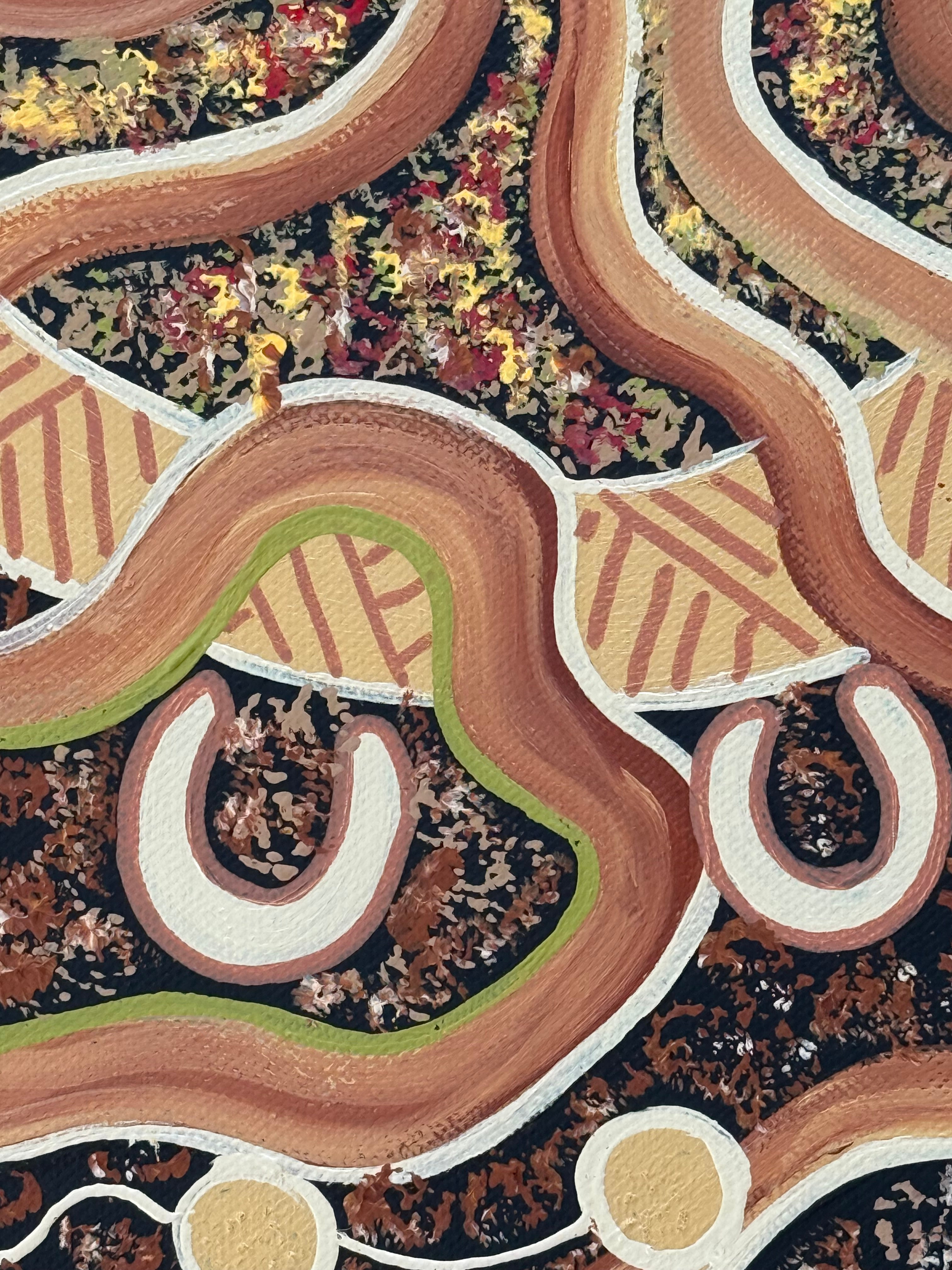 Deidre Burgoyne Rosier - Gatherings and Travel Tracks Through the Land Near Waterways .89-12 *pre-stretched*