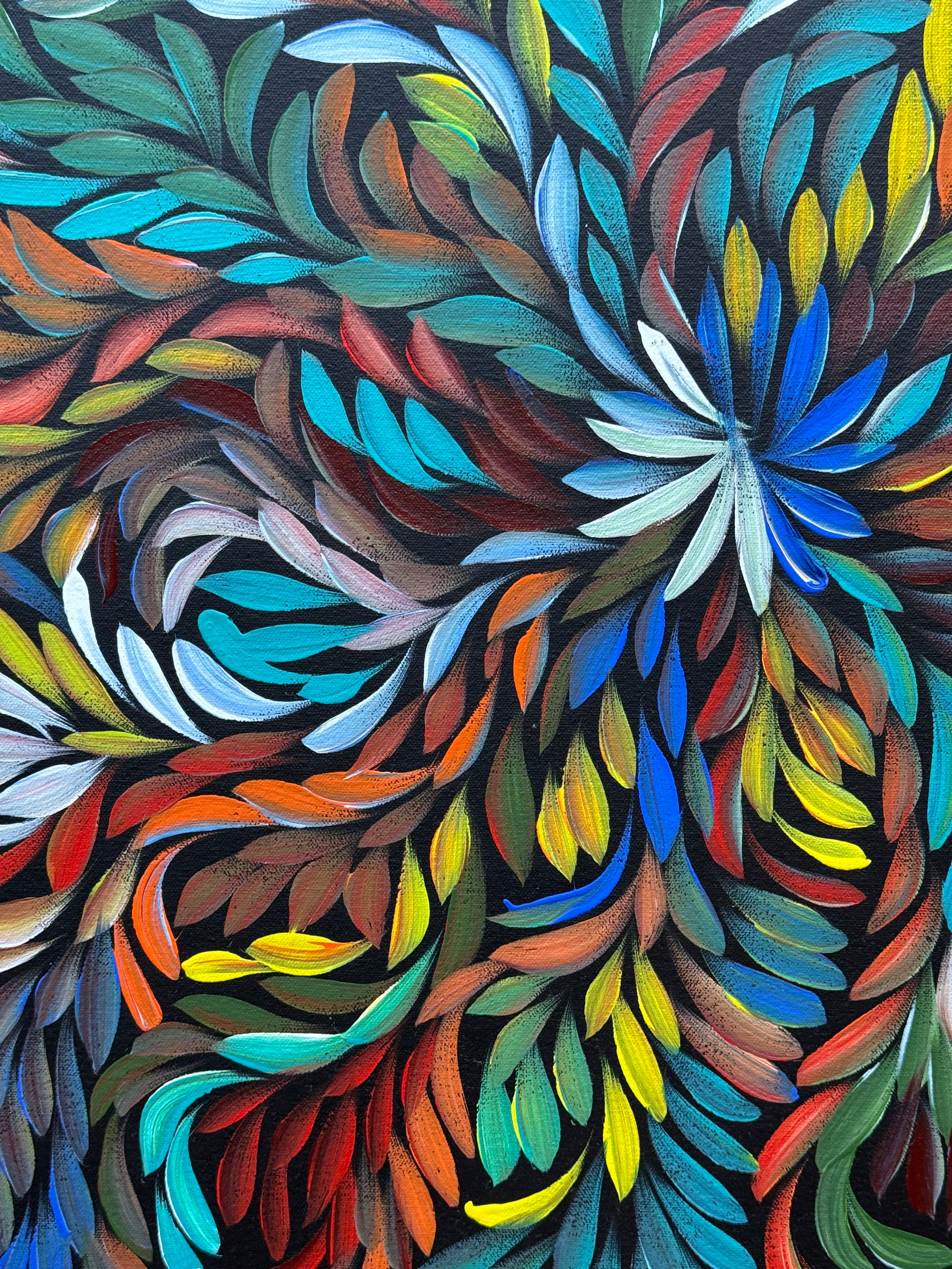 Louise Numina Napananka - Bush Medicine Leaves - 60x60cm .19-29