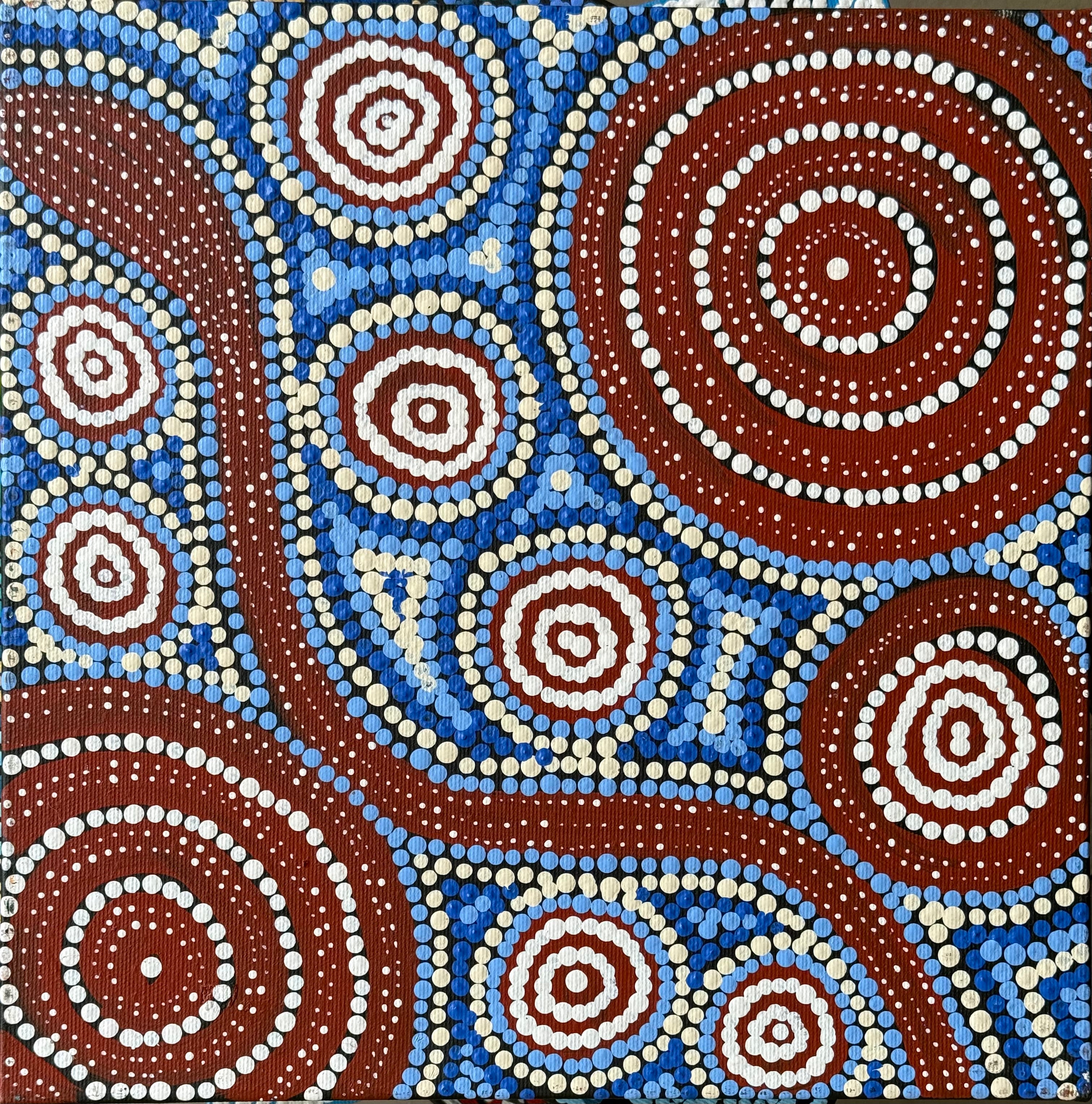 Steven Jakamarra Oldfield - Warna Jukurrpa (Snake Dreaming) - Stretched
