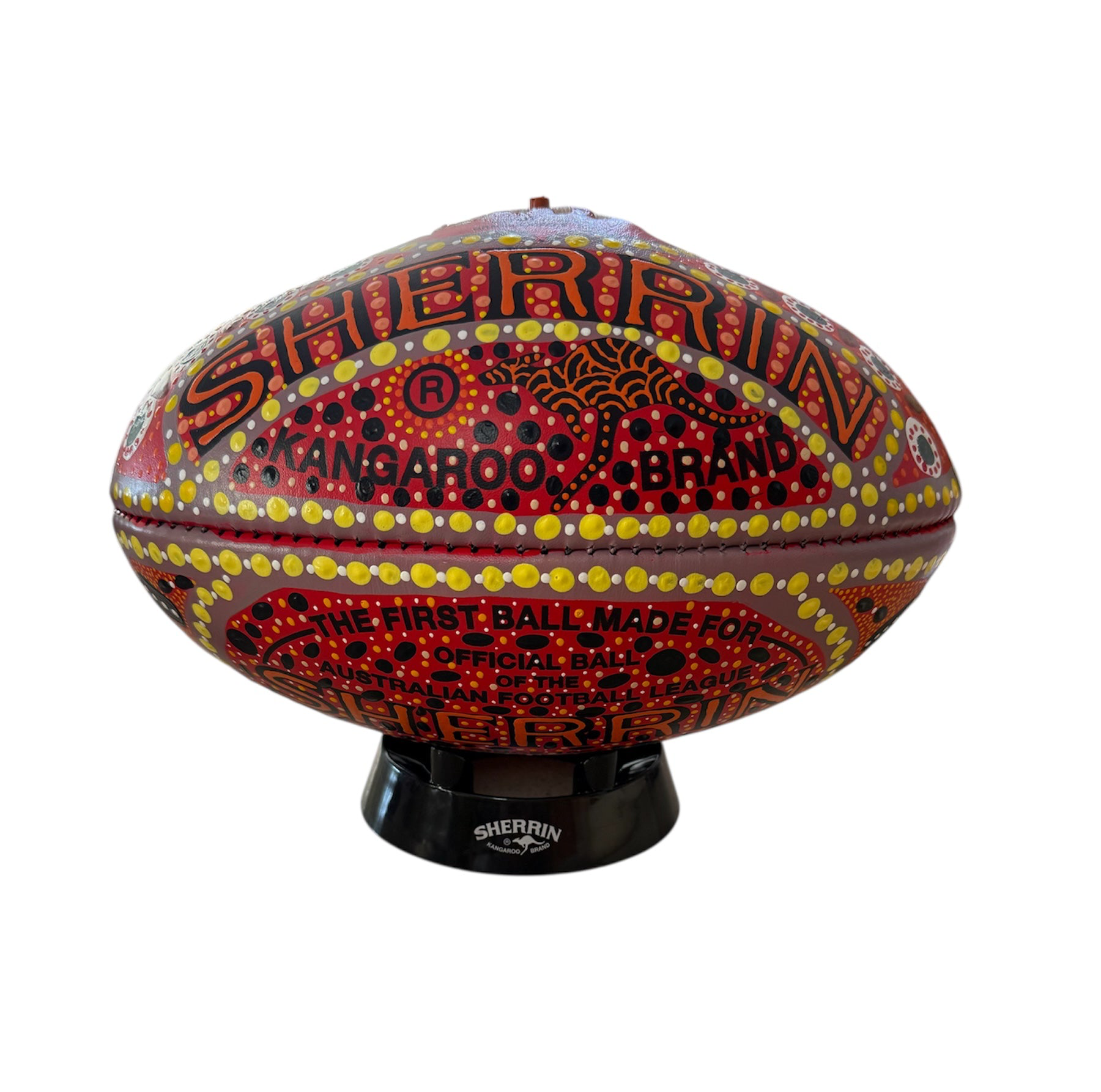 Hand Painted Sherrin Football - June Smith
