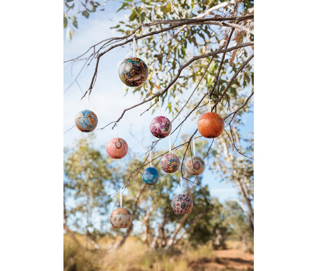 4 Pack Xmas Tin Baubles