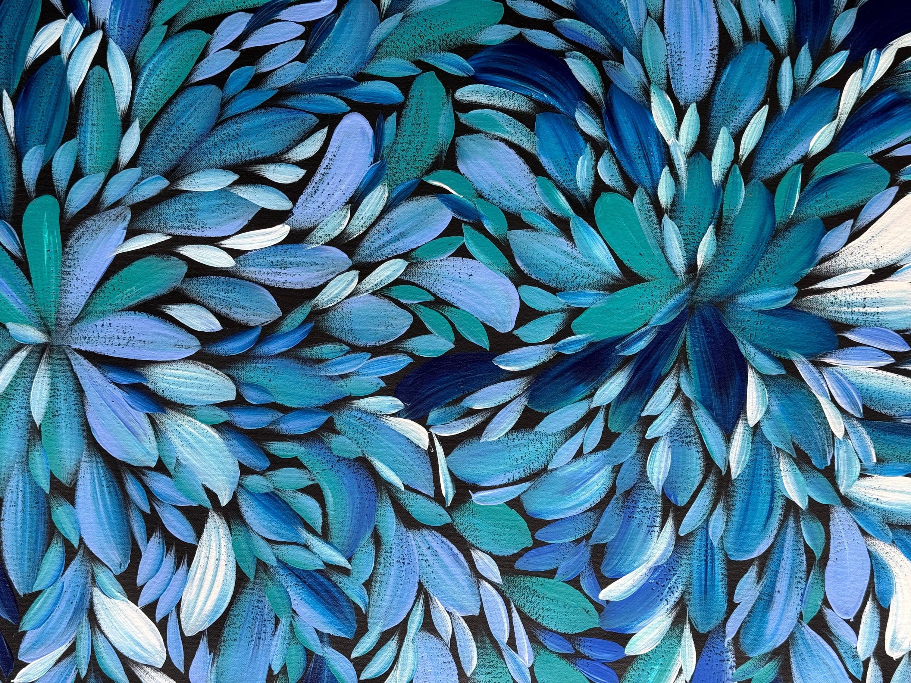 Louise Numina Napananka - Bush Medicine Leaves, Healing Leaves - 128x62cm .22-23