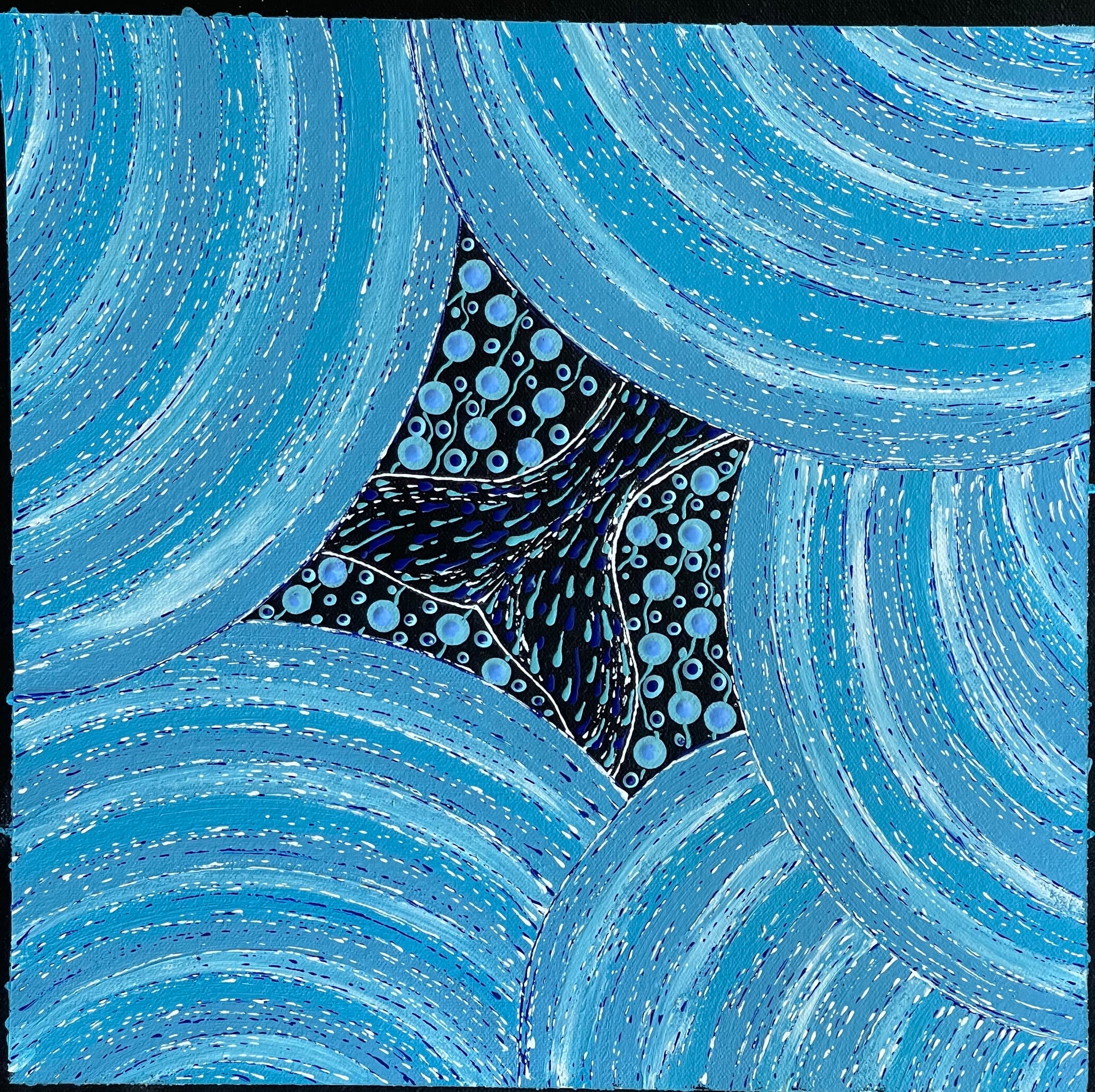 Deidre Burgoyne Rosier - Whale Dreaming - 30x30cm .90-1