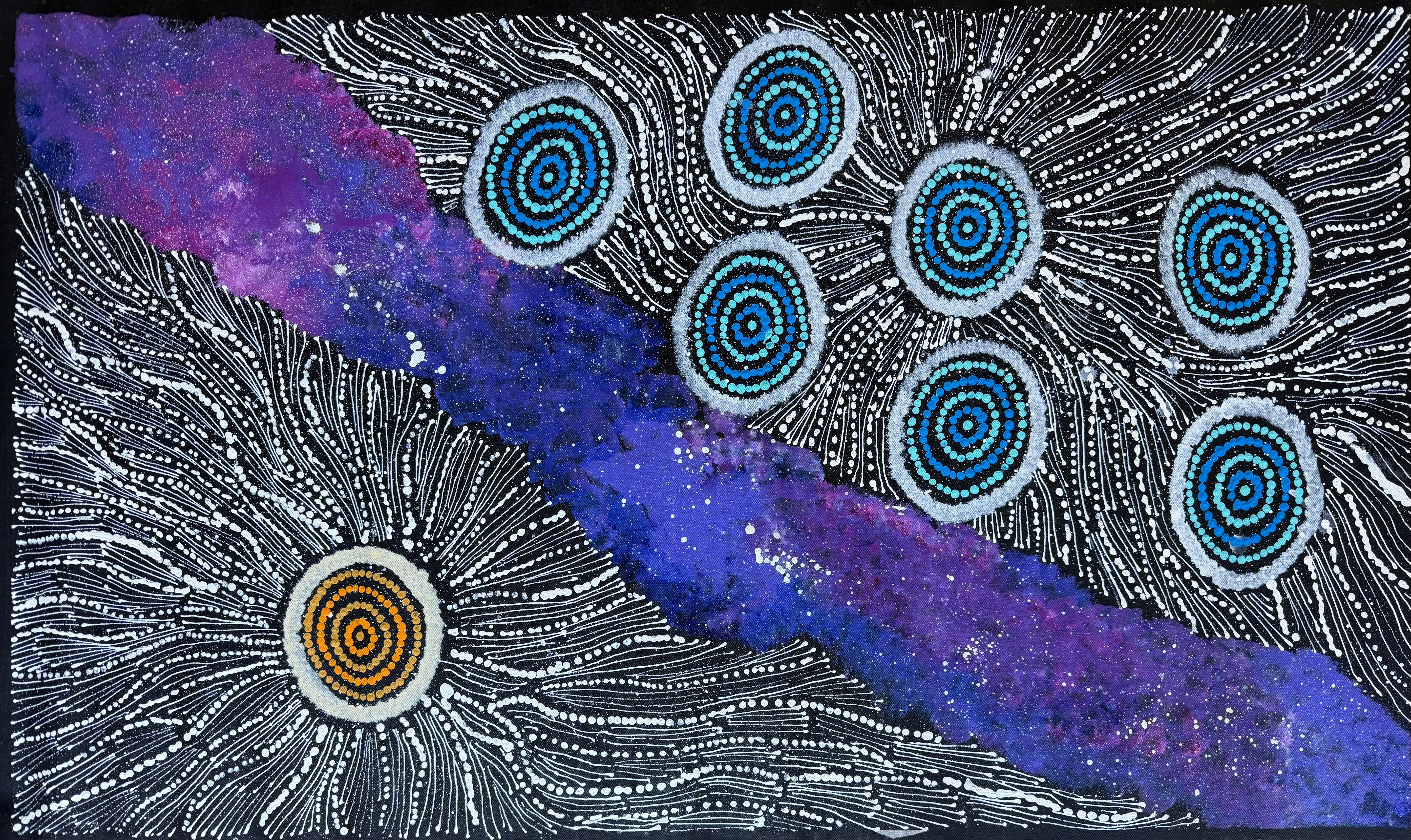 Maria Nampijinpa Brown - Seven Sisters Dreaming .78-1