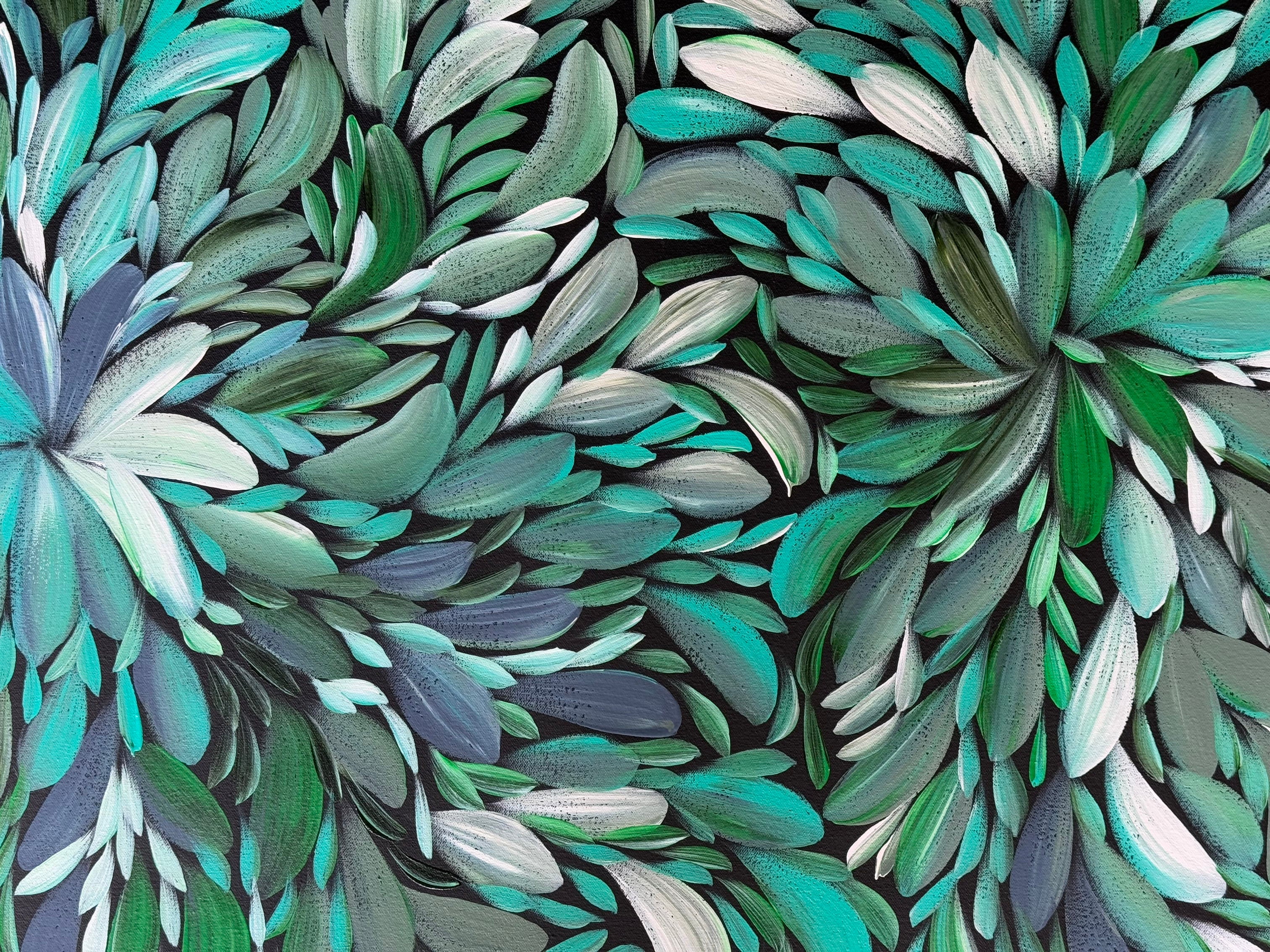 Louise Numina Napananka - Bush Medicine Leaves, Healing Leaves - 130x59cm .24-27