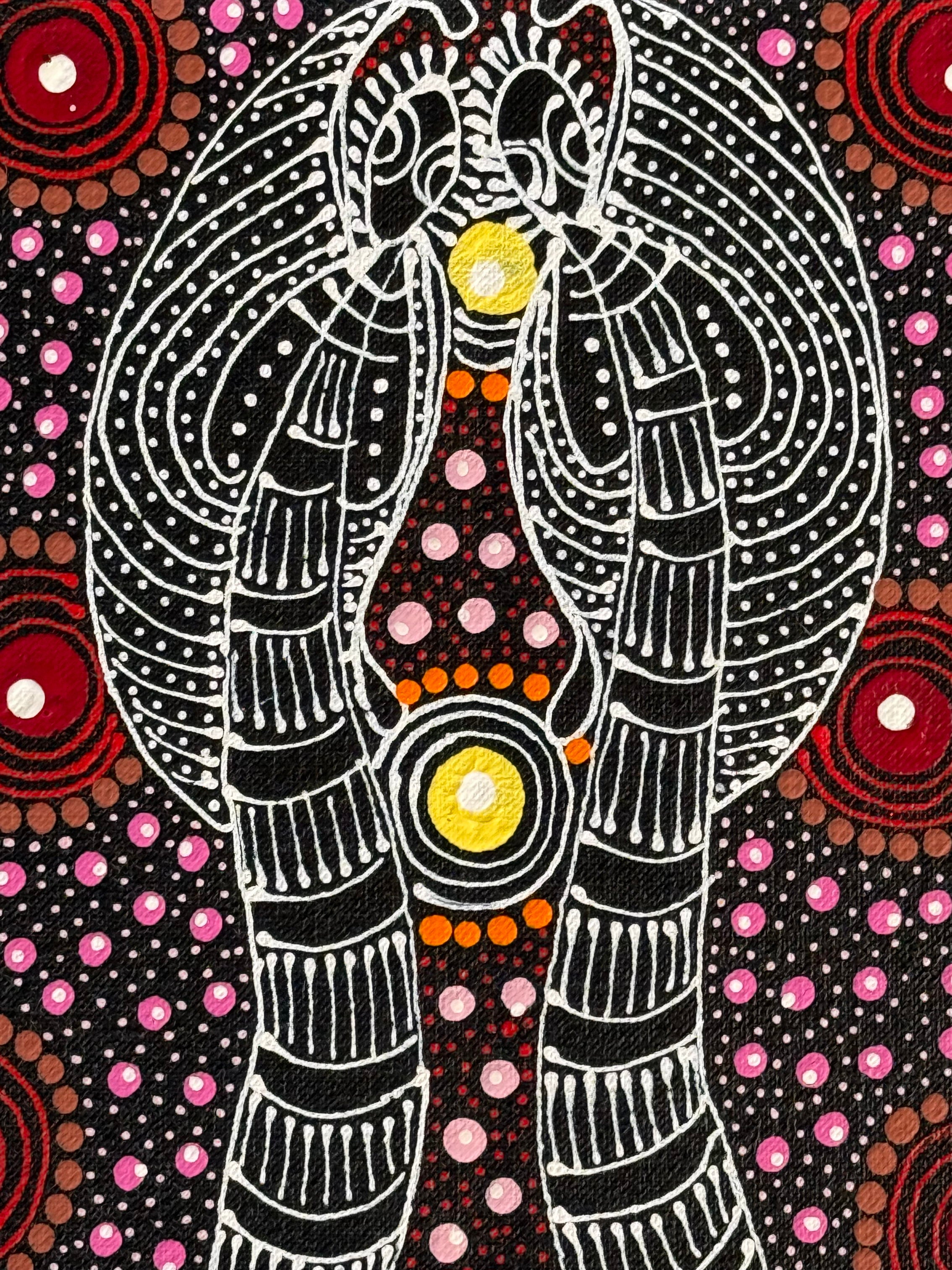 Colleen Wallace - Dreamtime  Sisters -  30x30cm .90