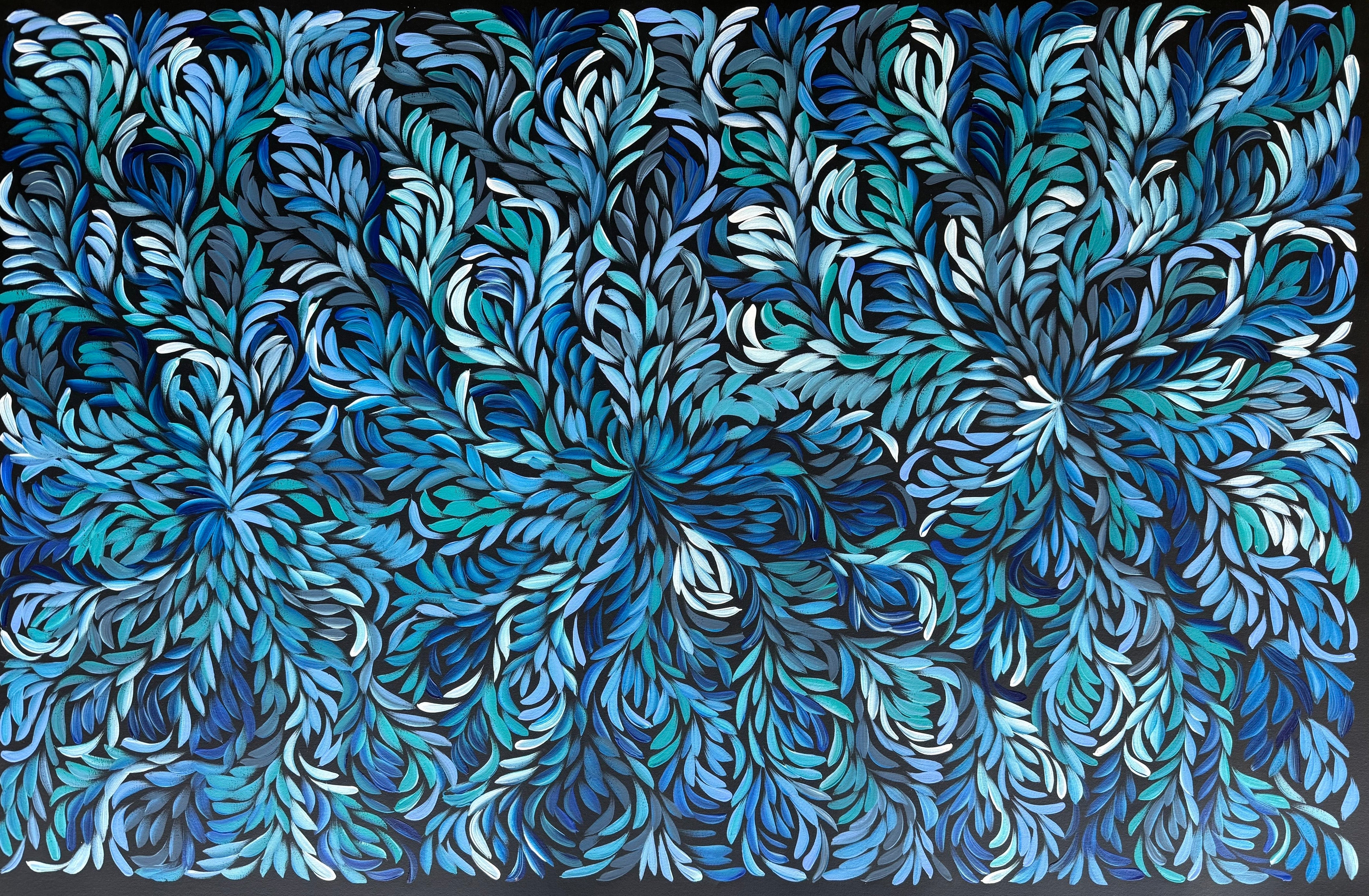 Louise Numina Napananka - Bush Medicine Leaves, Healing Leaves - 139x89cm .23-13