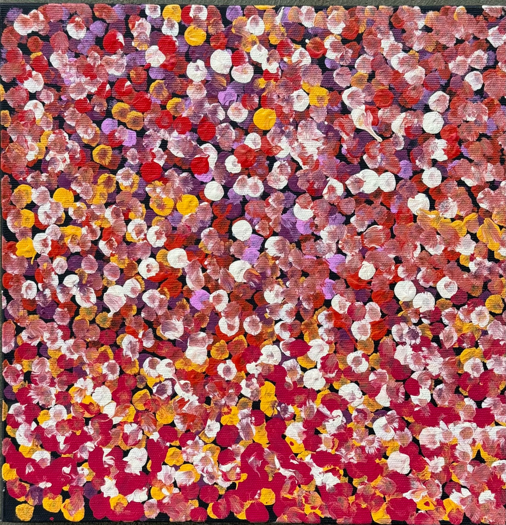 Ruth Nungarrayi Spencer - Wardapi Jukurpa (Goanna Dreaming) Yarripilangu - Stretched
