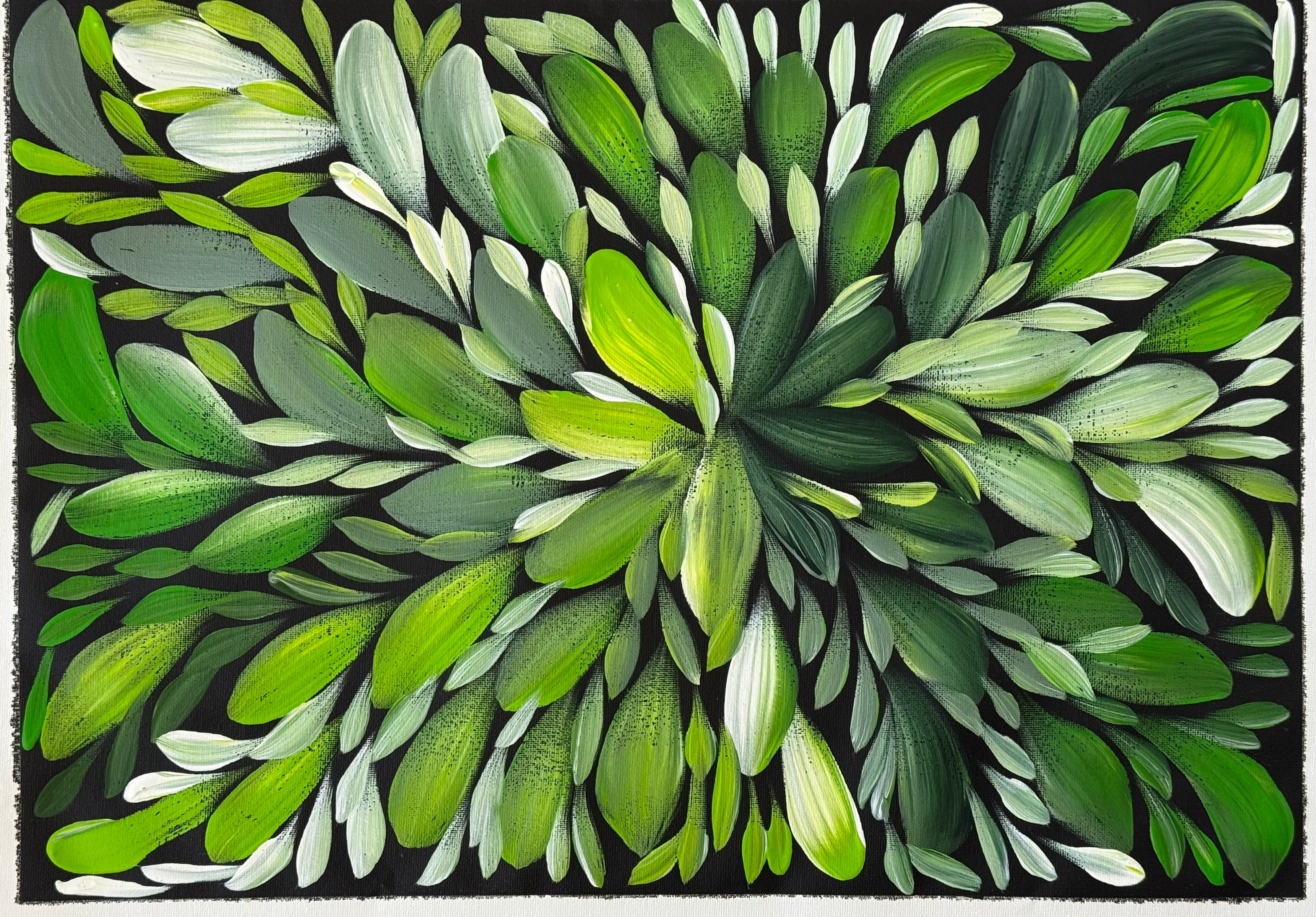 Louise Numina Napananka - Bush Medicine Leaves - 36x51cm .18-1