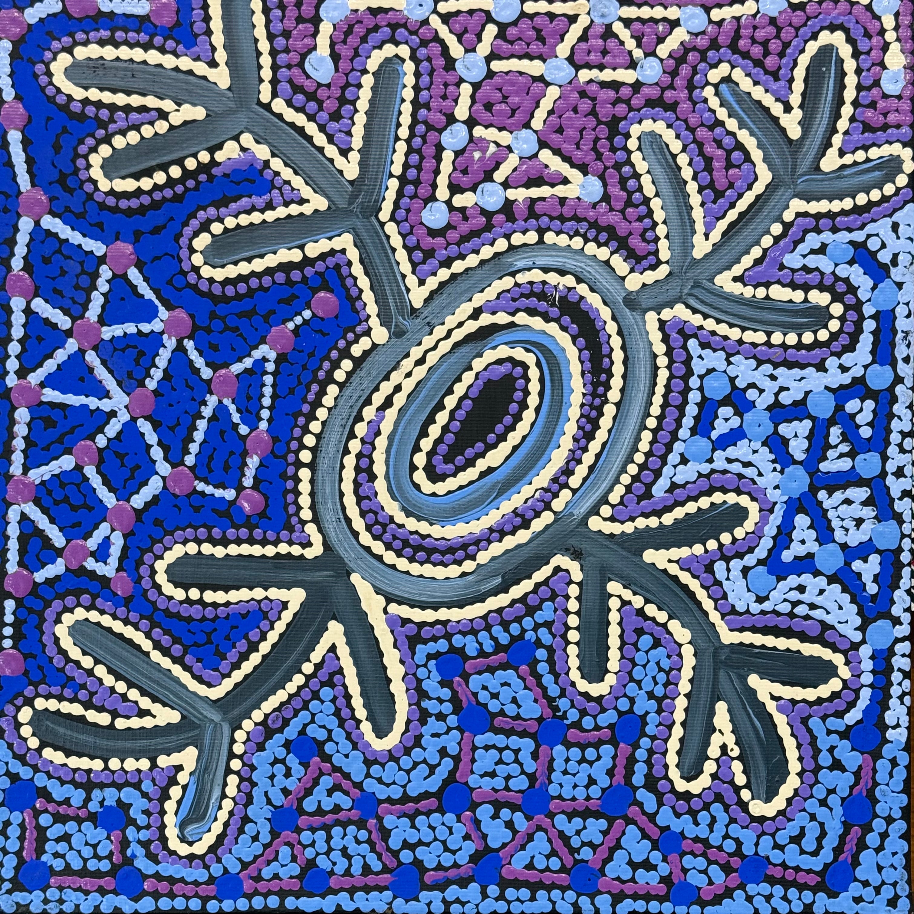 Theo (Faye) Nangala Hudson - Warlukurlangu Jukurrpa (Fire Country Dreaming) - Stretched