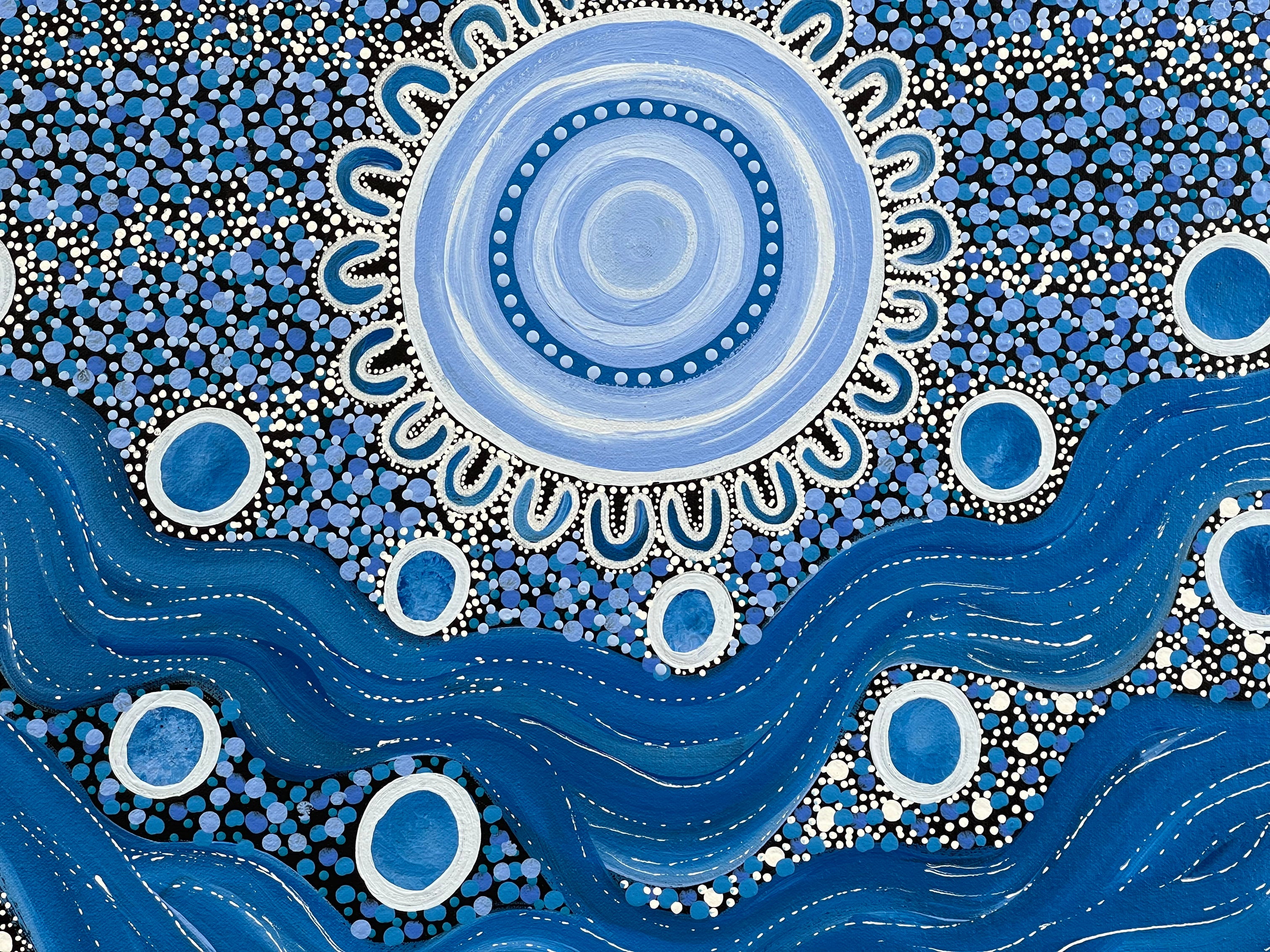 Deidre Burgoyne Rosier - My Family Water Dreaming, Mirning S.A. - 62x118cm .47-4