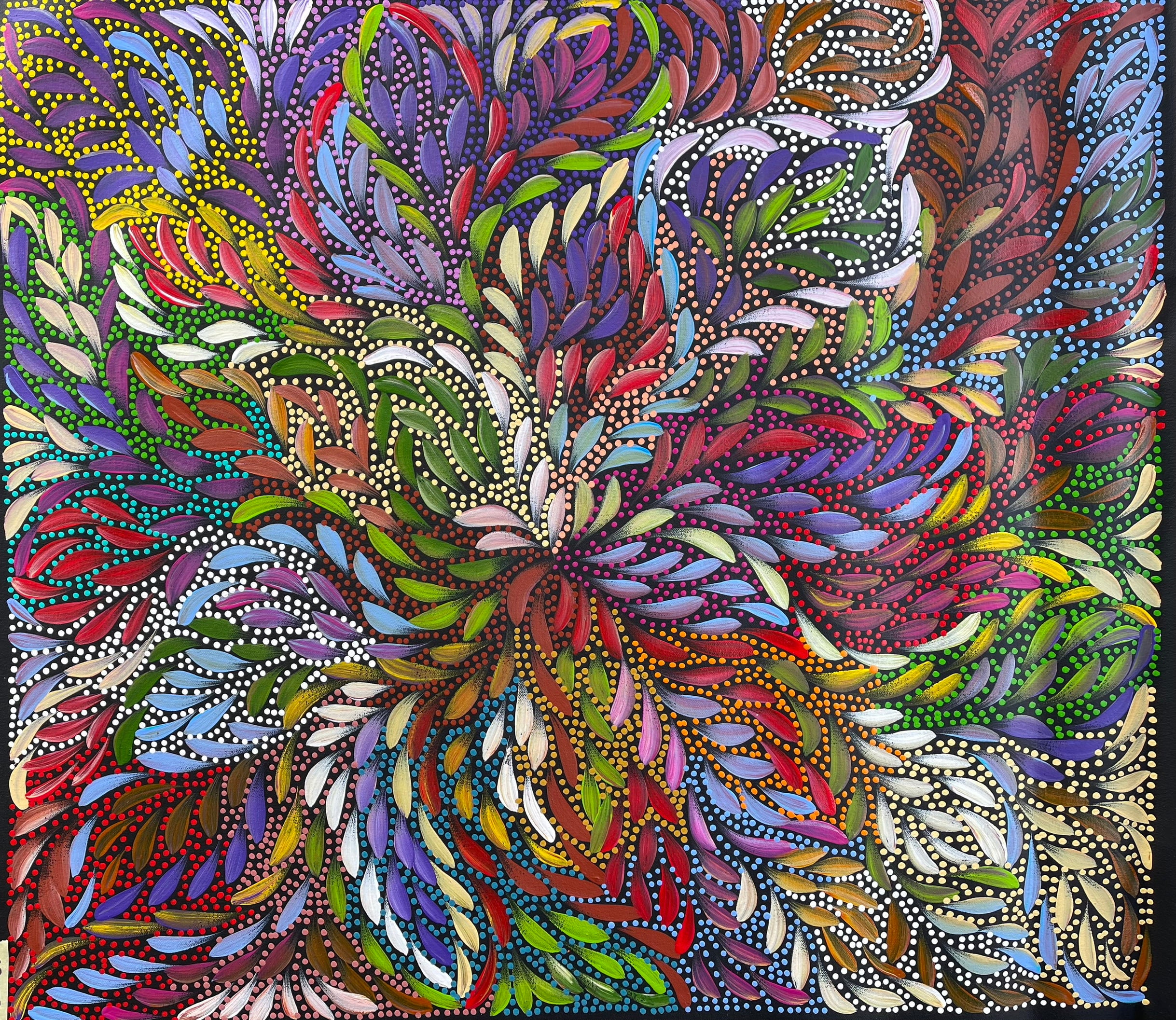 Caroline Numina - Bush Medicine Leaves and Seeds - 80x88cm .25-5