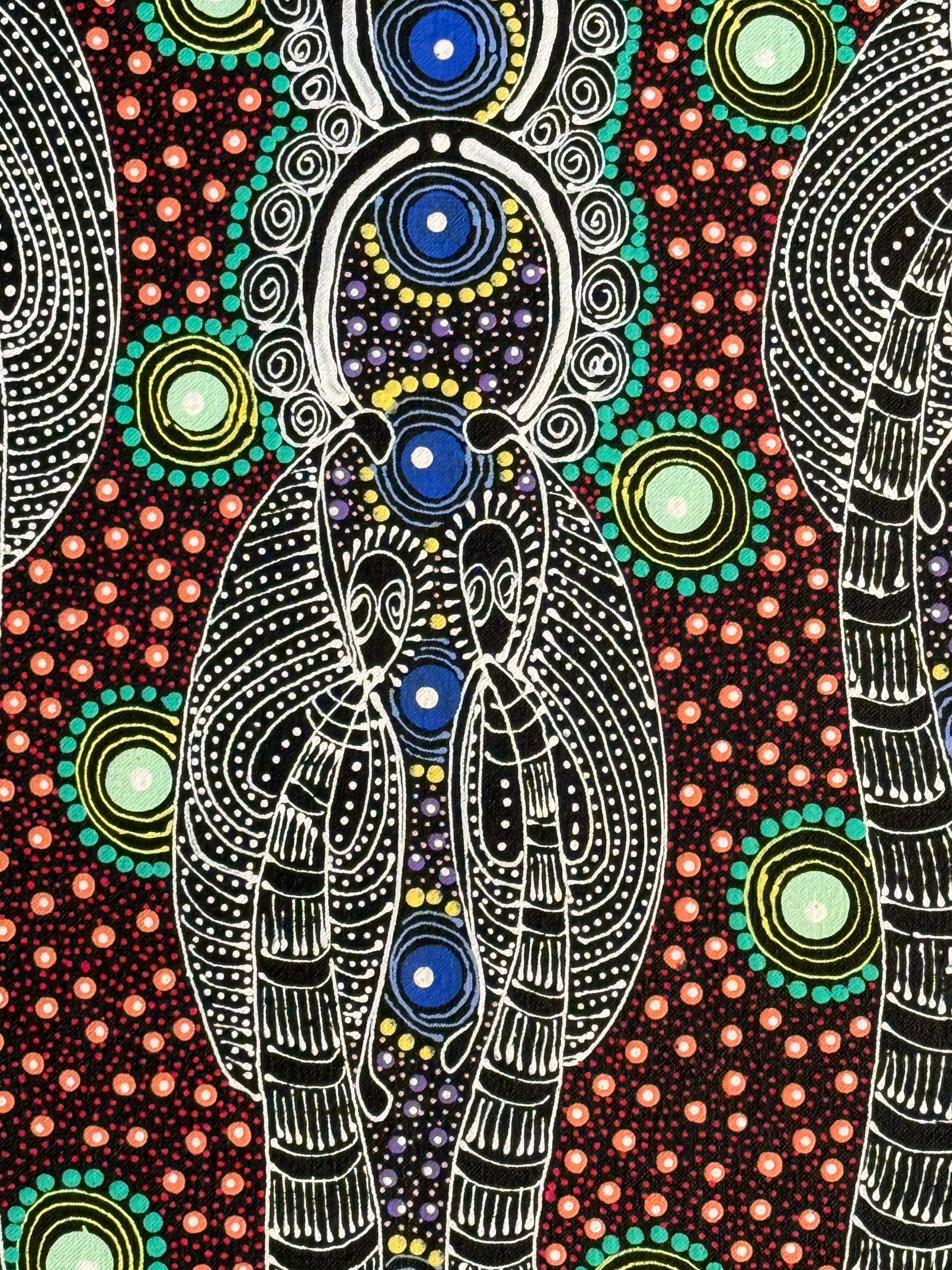 Colleen Wallace Nungarray - Dreamtime Sisters - 60x60cm .77