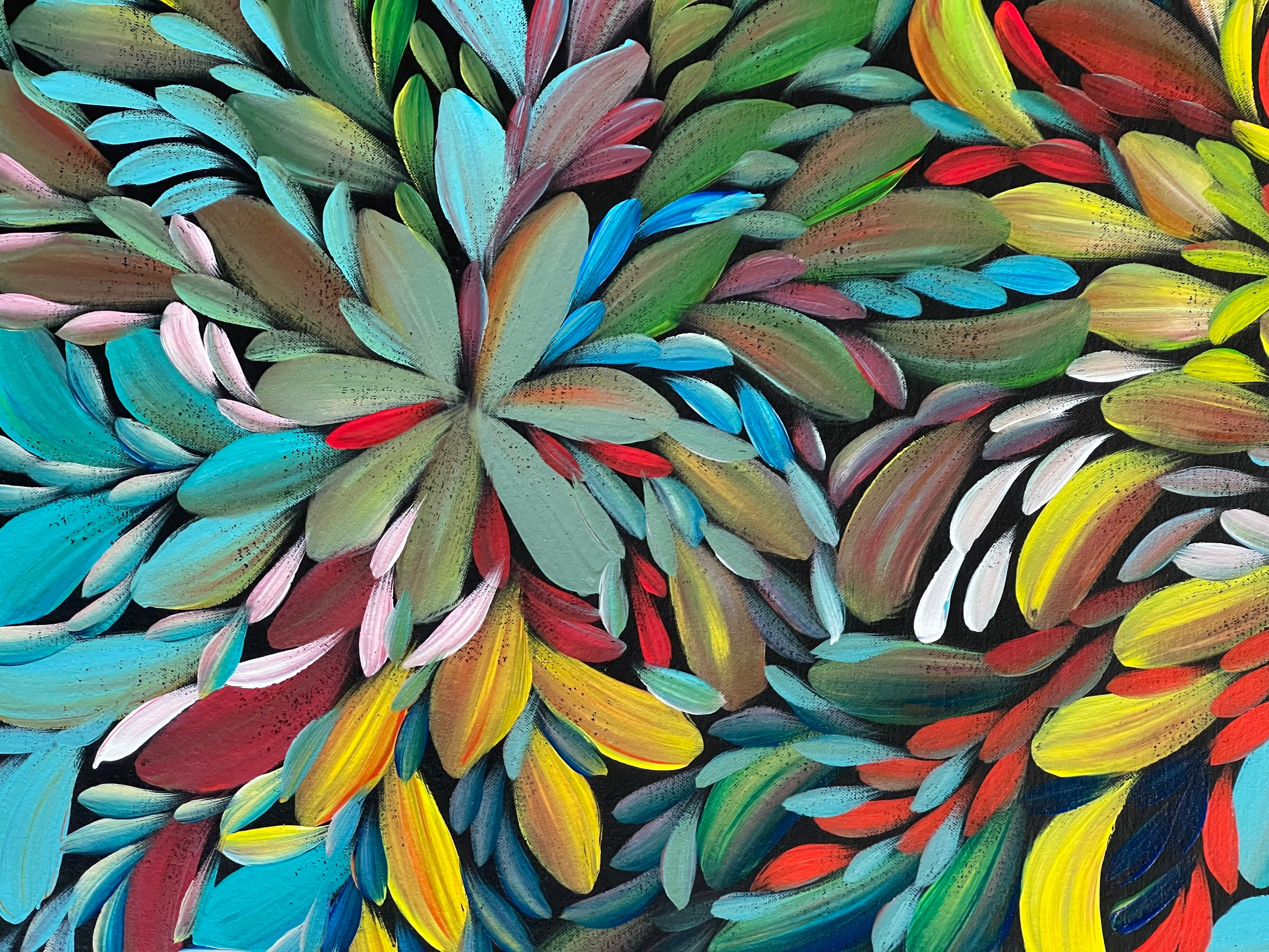 Louise Numina Napananka - Bush Medicine Leaves -128x59cm .70-20