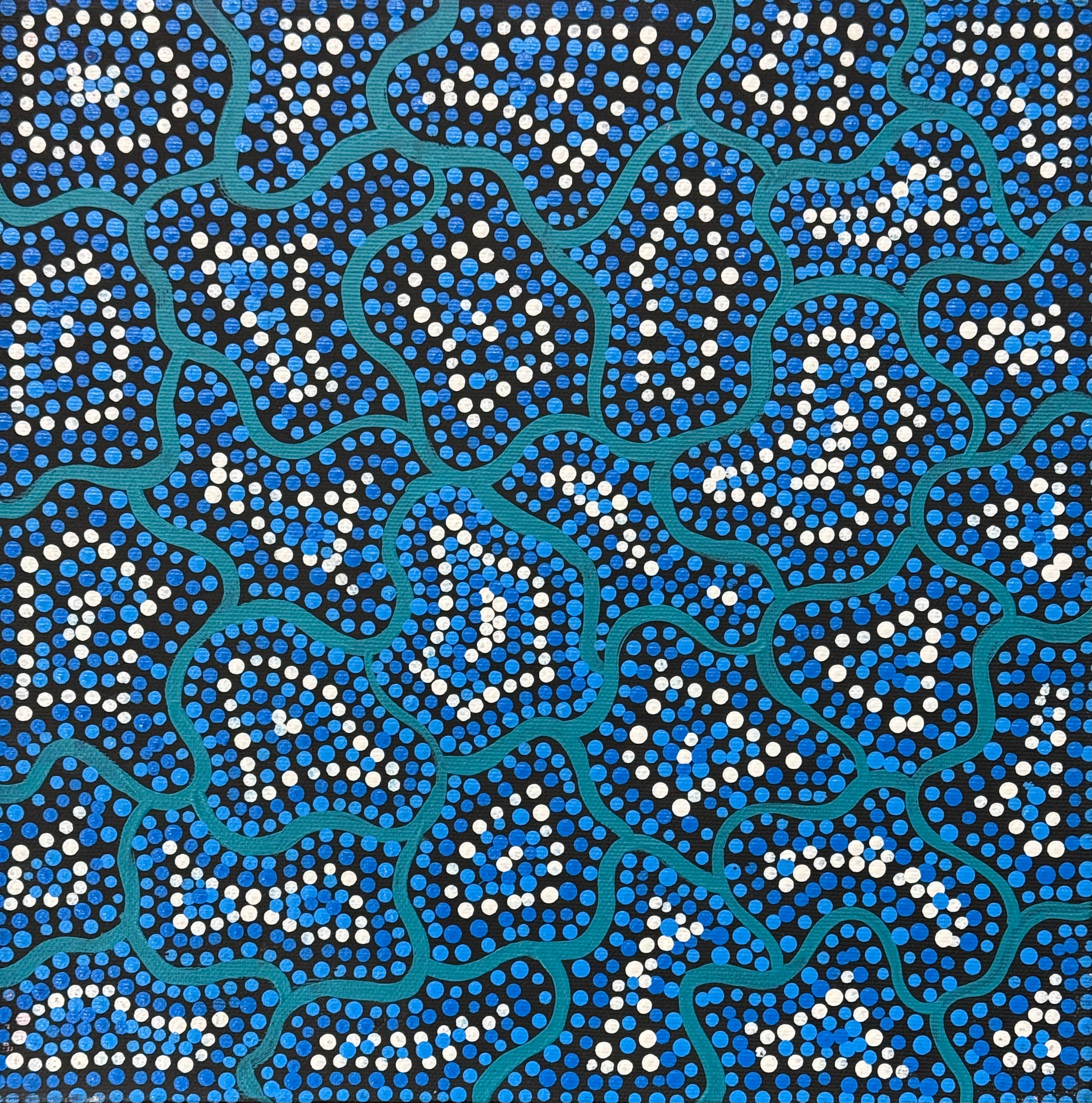 Justine Nakamarra Nelson - Yarla Jukurrpu (Bush Potato Dreaming) - Stretched