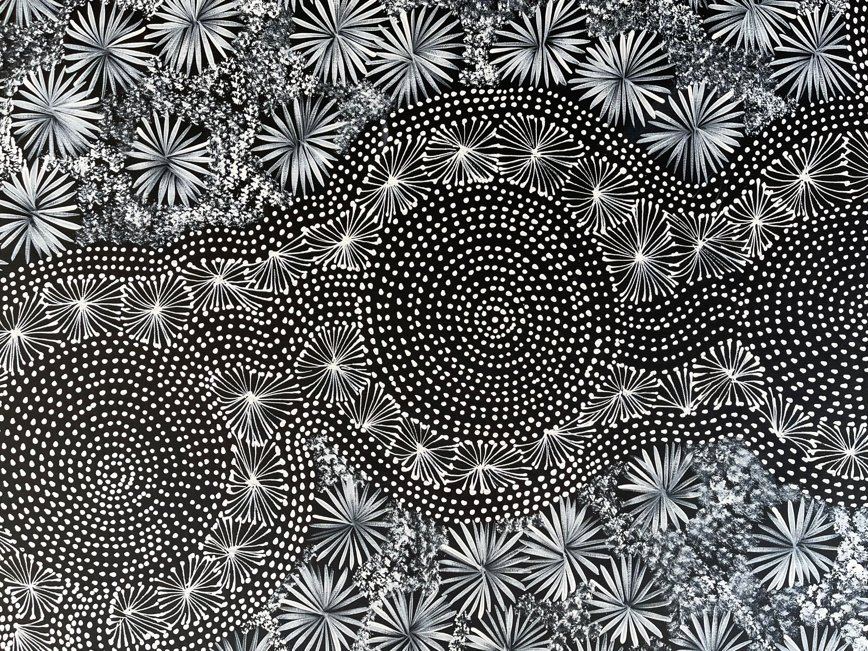 Selina Numina Kamprina - Bush Medicine Leaves with Spinifex Grass - 139x88cm .84-8