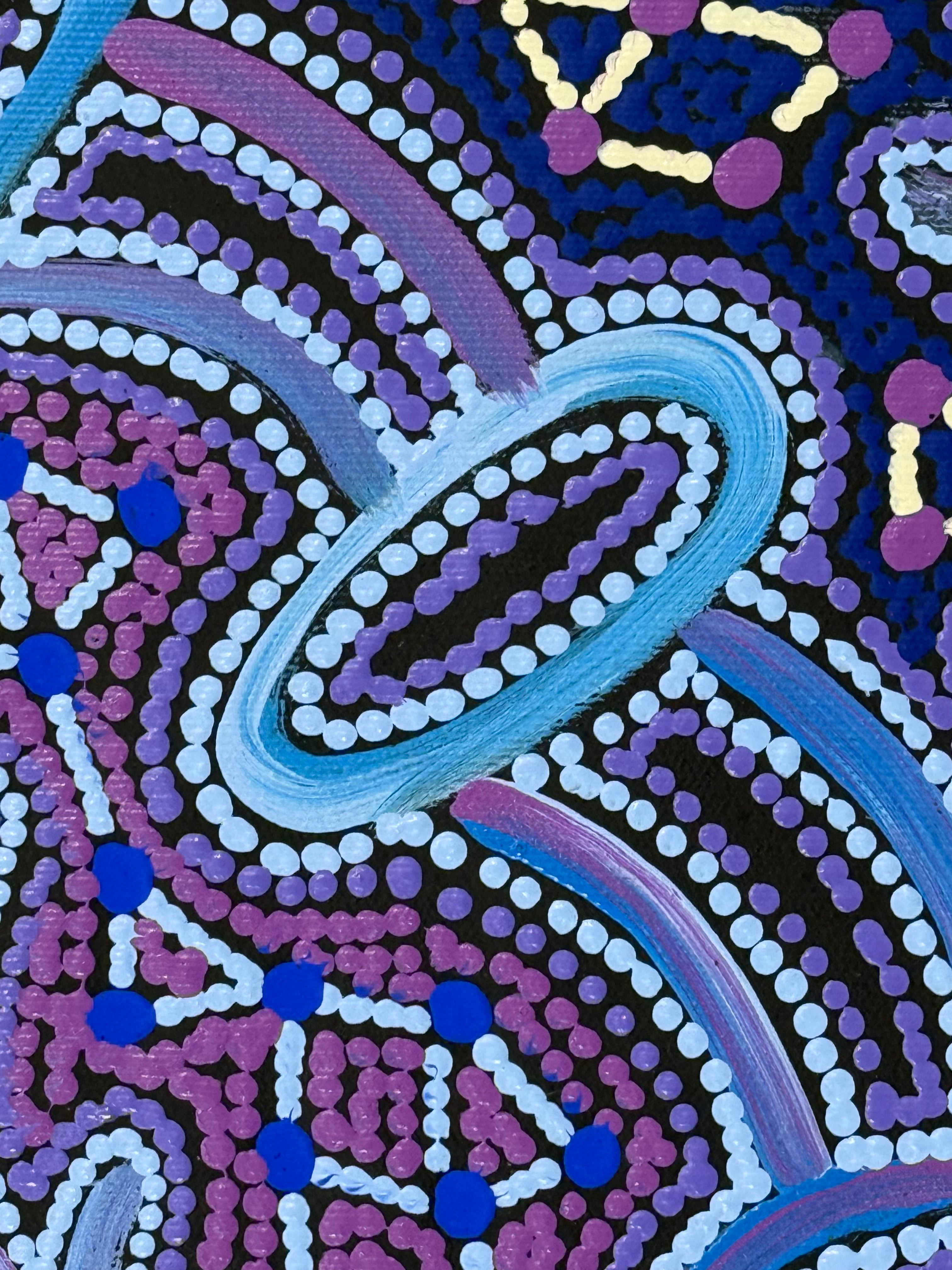 Theo (Faye) Nangala Hudson - Warlukurlangu Jukurrpa (Fire Country Dreaming) - Stretched