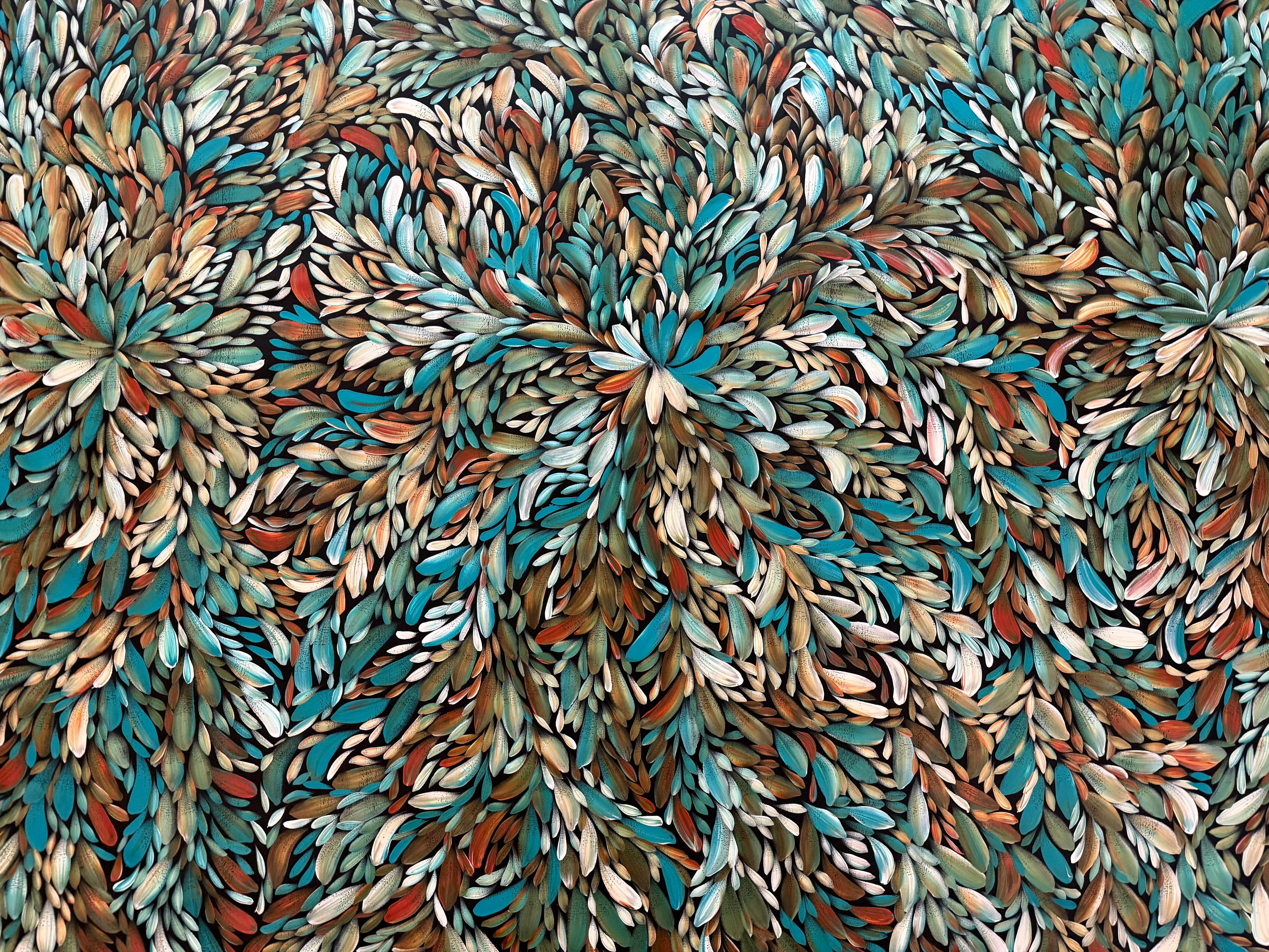 Louise Numina Napananka - Bush Medicine Leaves - 226x198cm .08-2