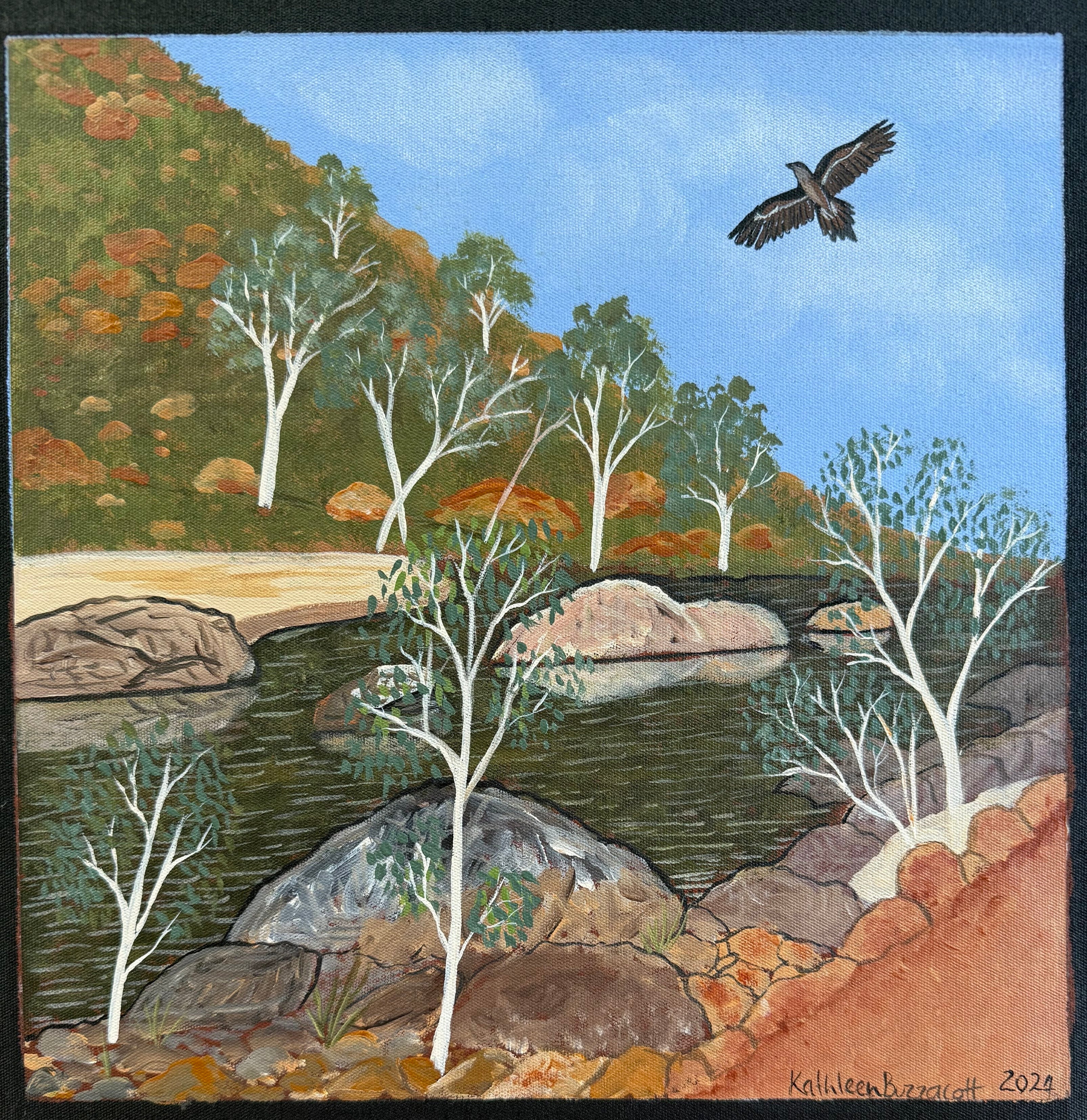 Kathleen Buzzacott - West MacDonnell Ranges, Central Australia - 30x30cm .17-12