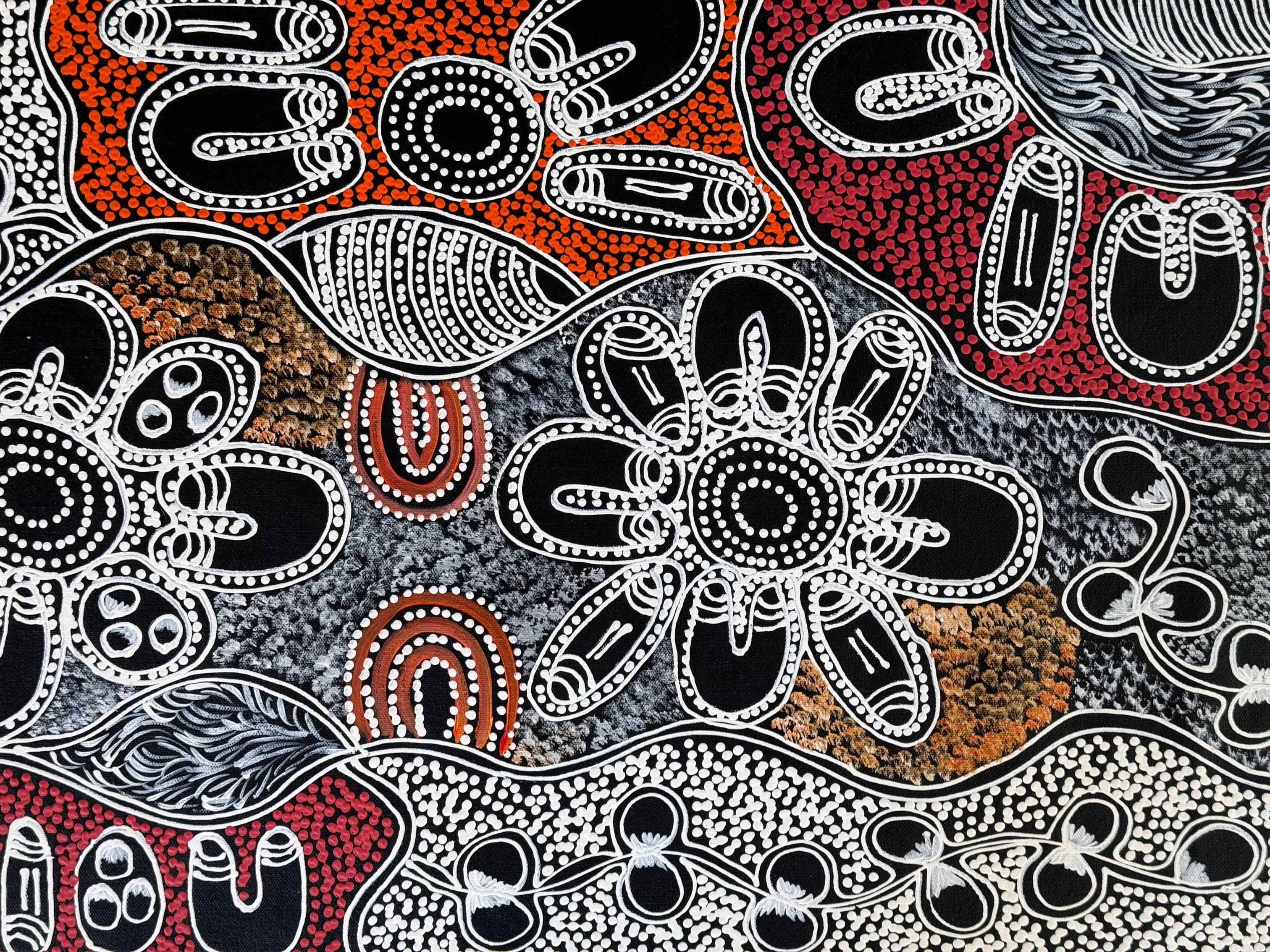 Lanita Numina - Women Collect Bushtuckers - 152x43cm .13-1