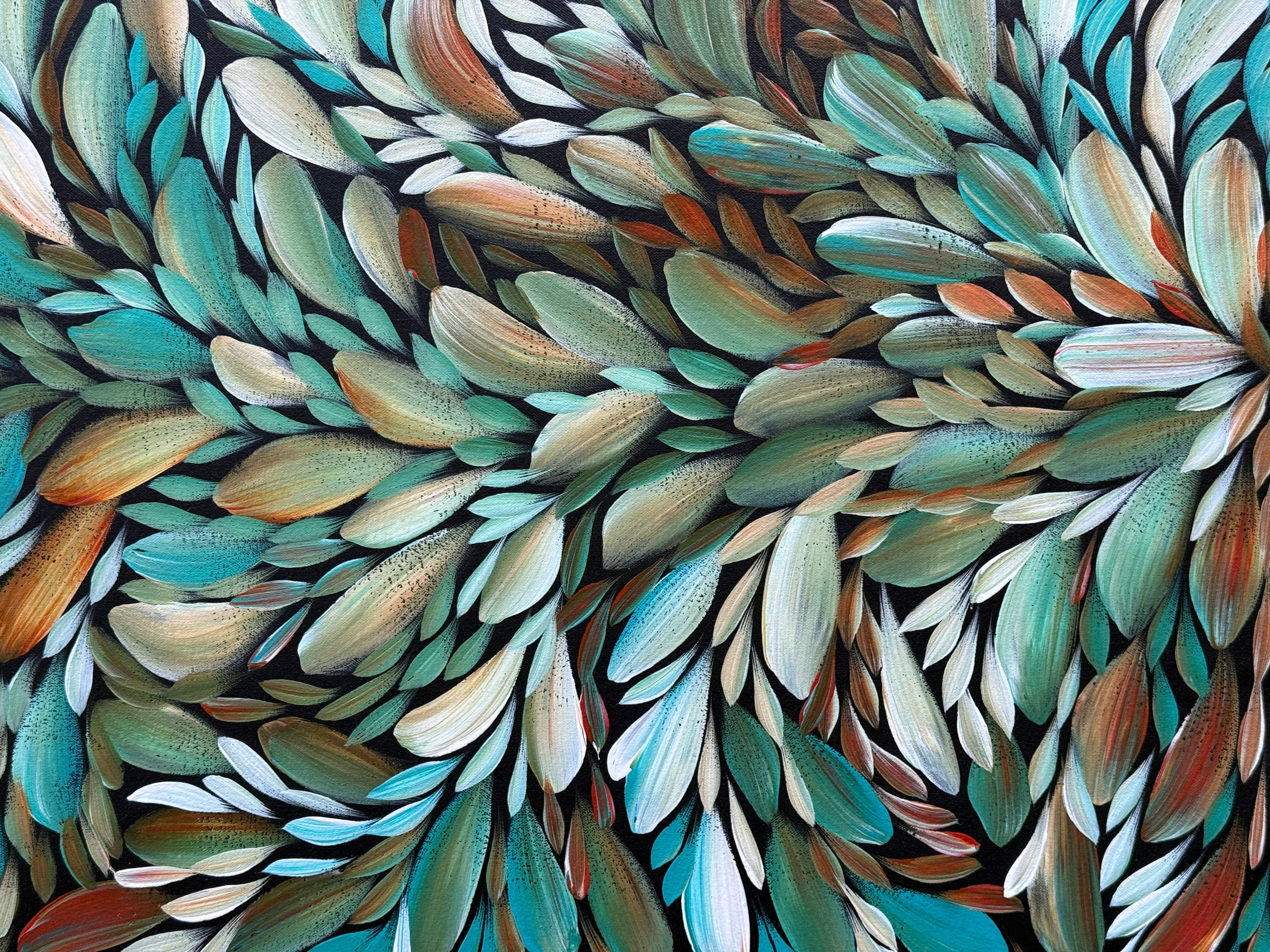 Louise Numina Napananka - Bush Medicine Leaves - 90x60cm .21-23