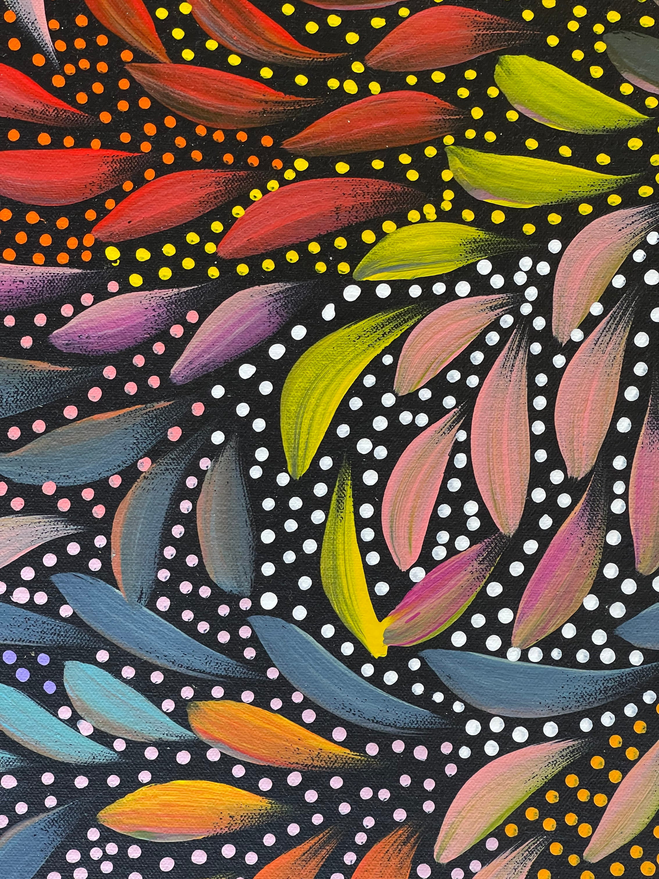 Caroline Numina - Bush Medicine Leaves with Seeds - 85x94cm .62-20