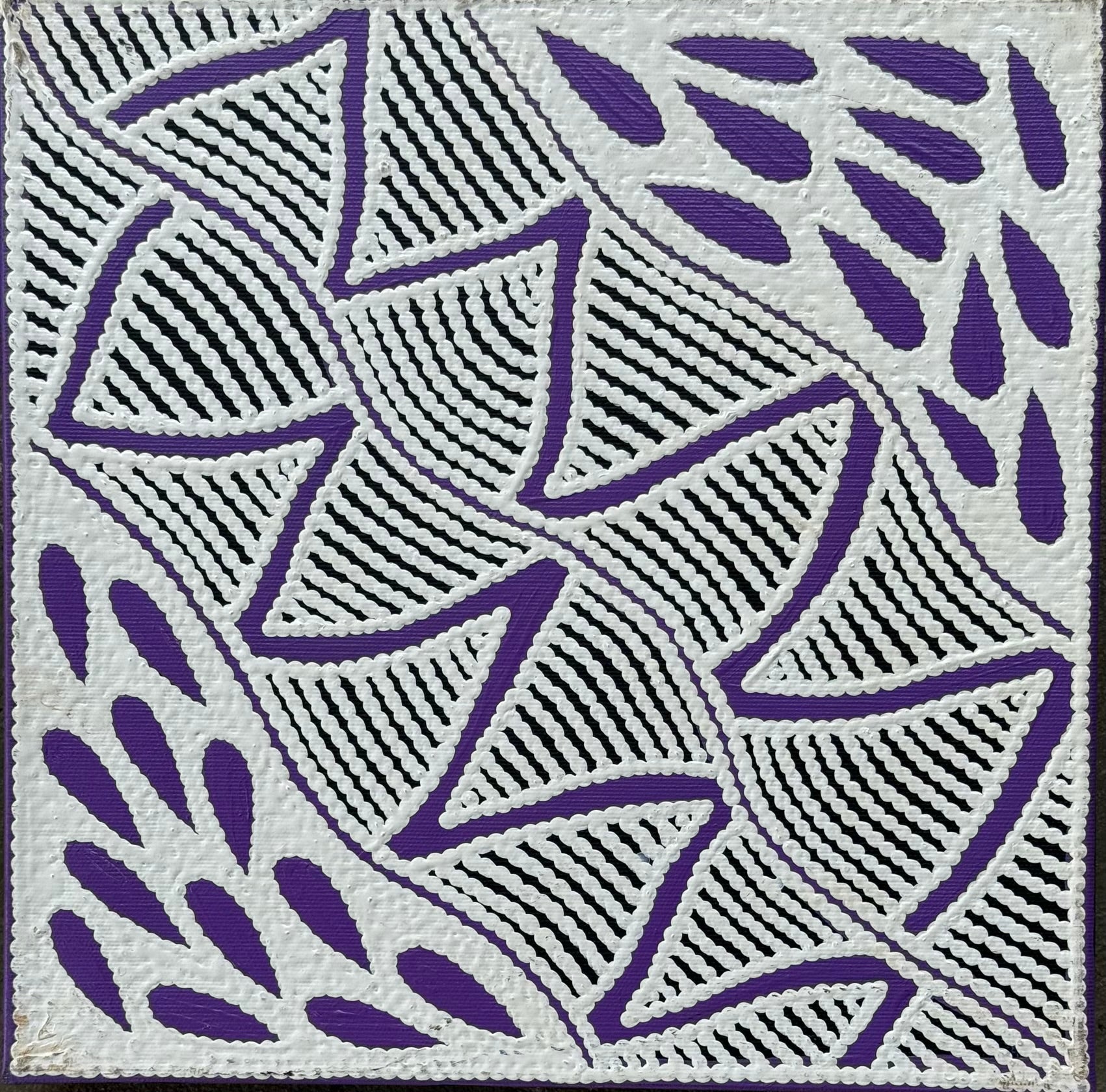 Ursula Napangardi Hudson - Pikilyi Jukurrpa (Vaughan Springs Dreaming) - Stretched