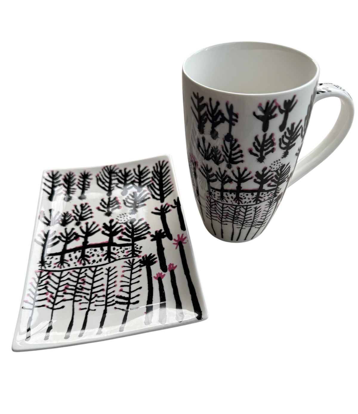 Cake Plate and Mug Bundle - Rosie Nangala Flemming