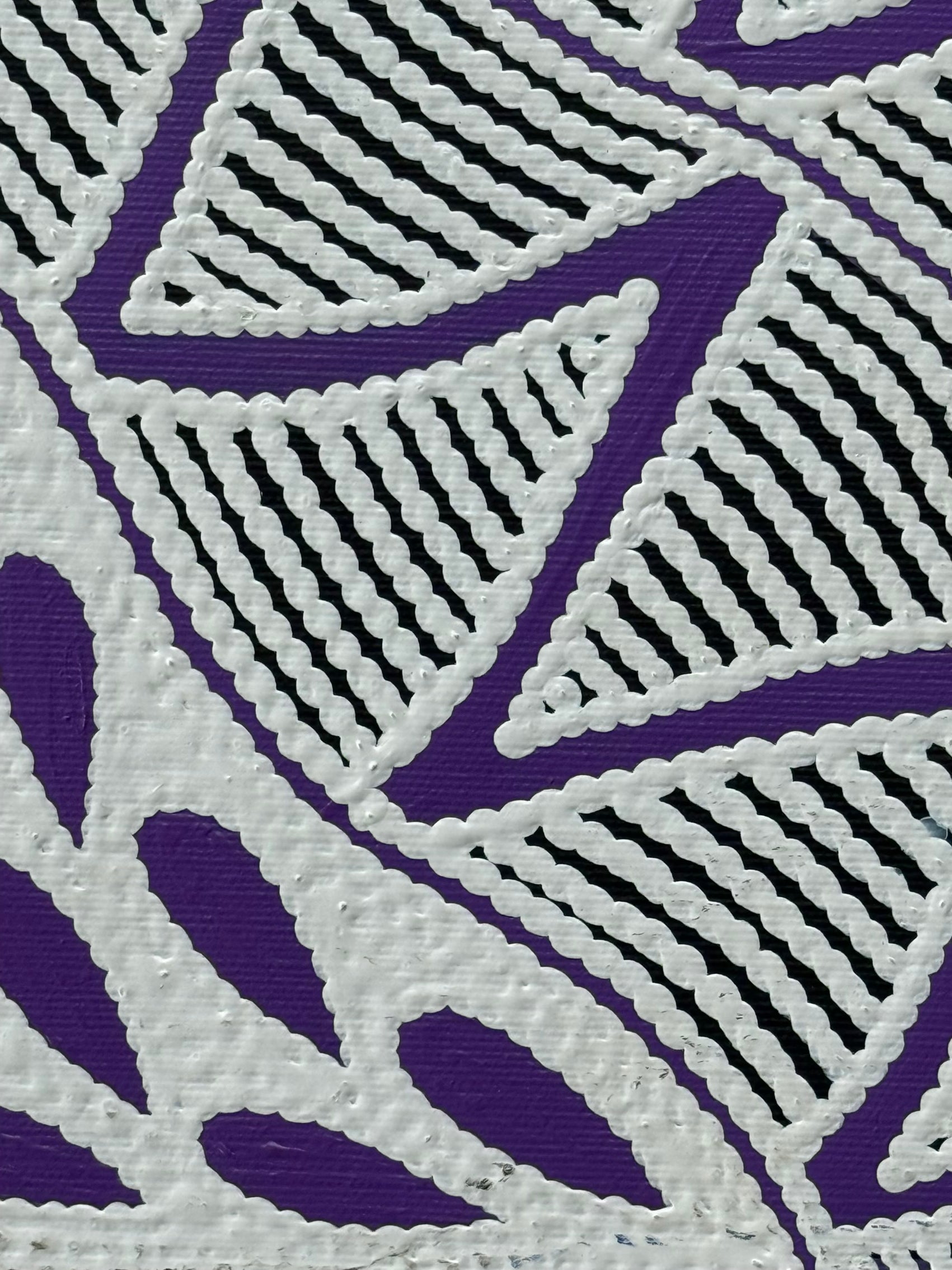 Ursula Napangardi Hudson - Pikilyi Jukurrpa (Vaughan Springs Dreaming) - Stretched