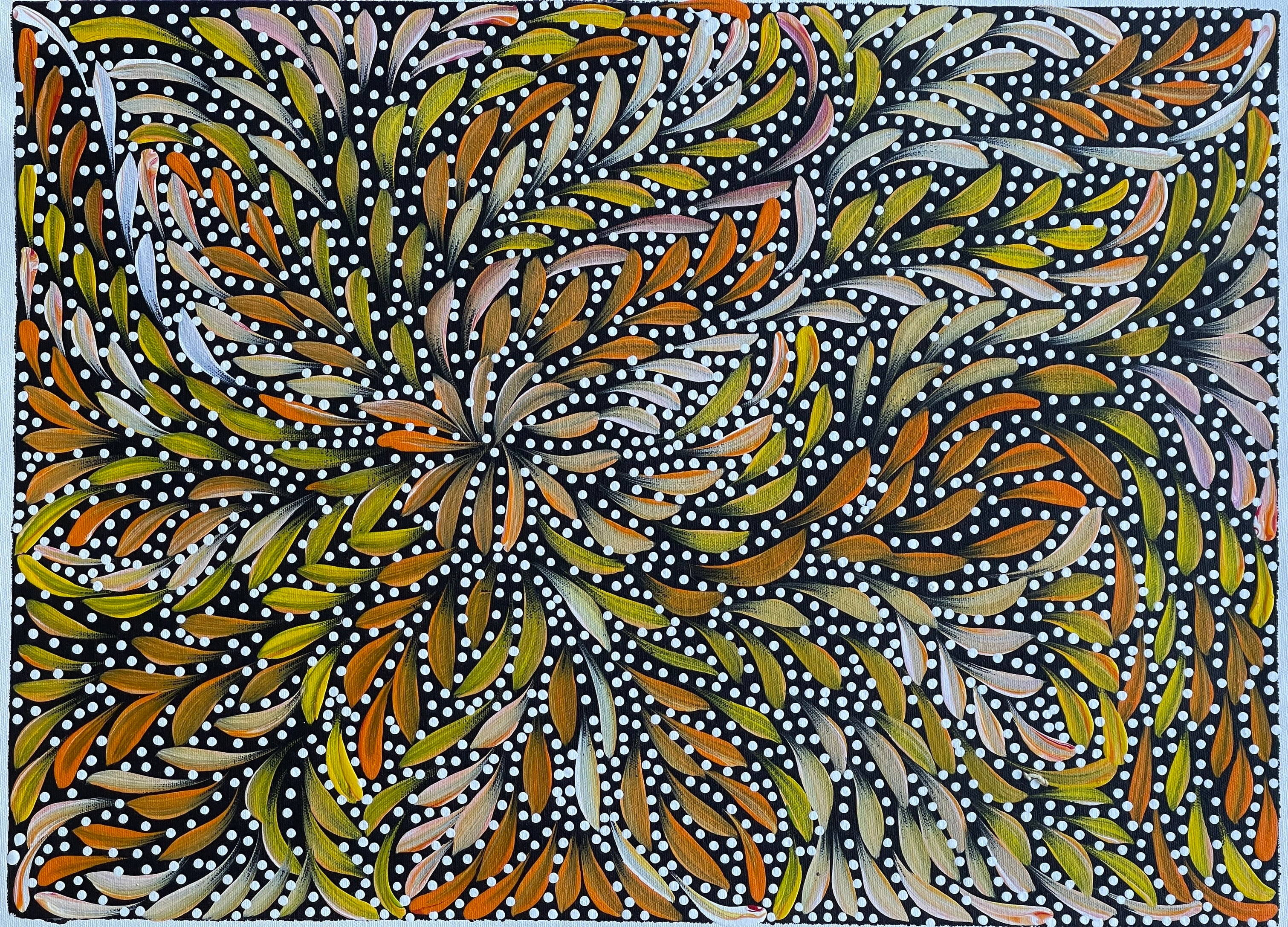 Caroline Numina - Bush Medicine Leaves with Seeds - 55x40cm .79-5