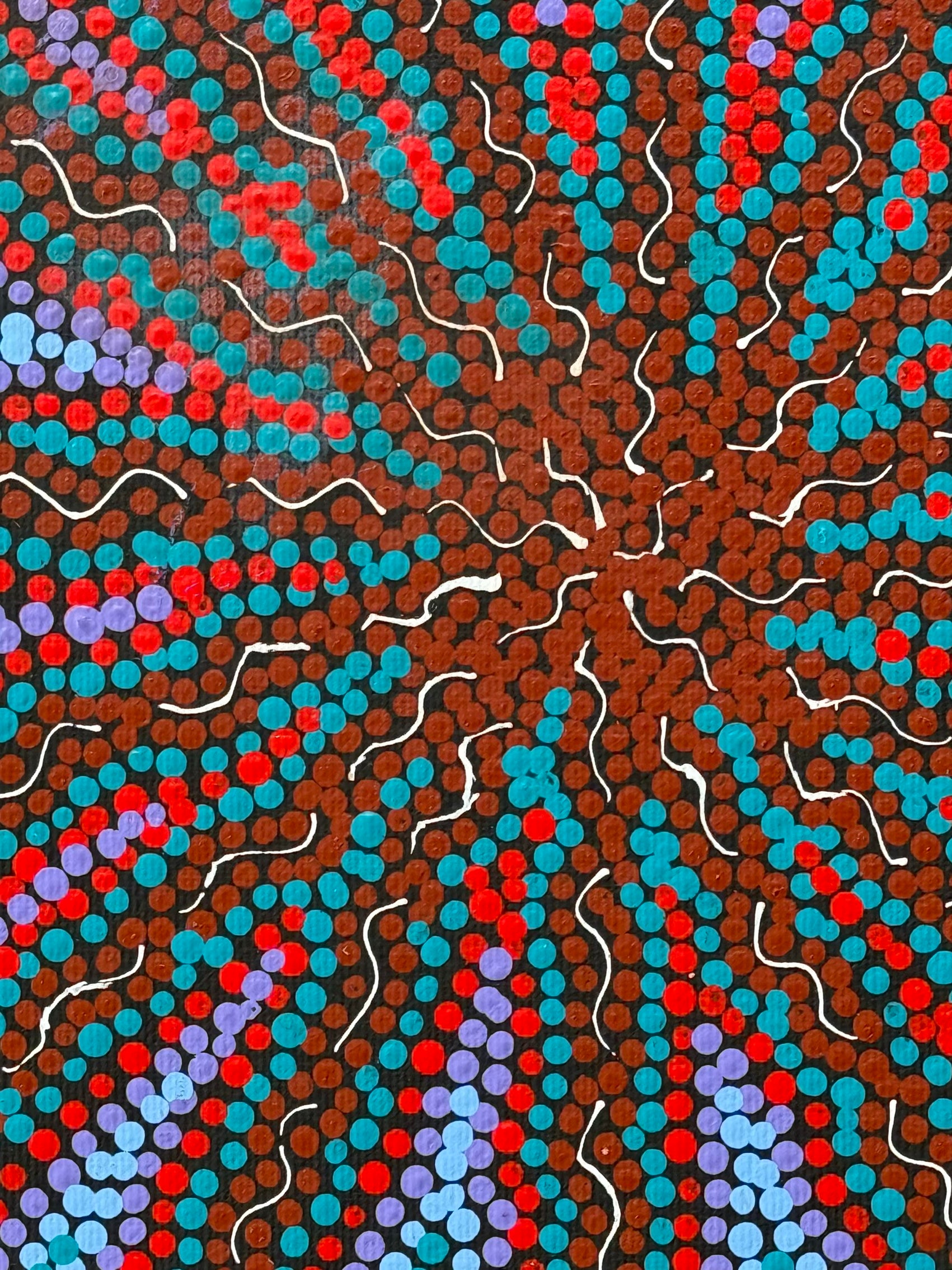 Justine Nakamarra Nelson - Yarla Jukurrpa (Bush Potato Dreaming) - Stretched