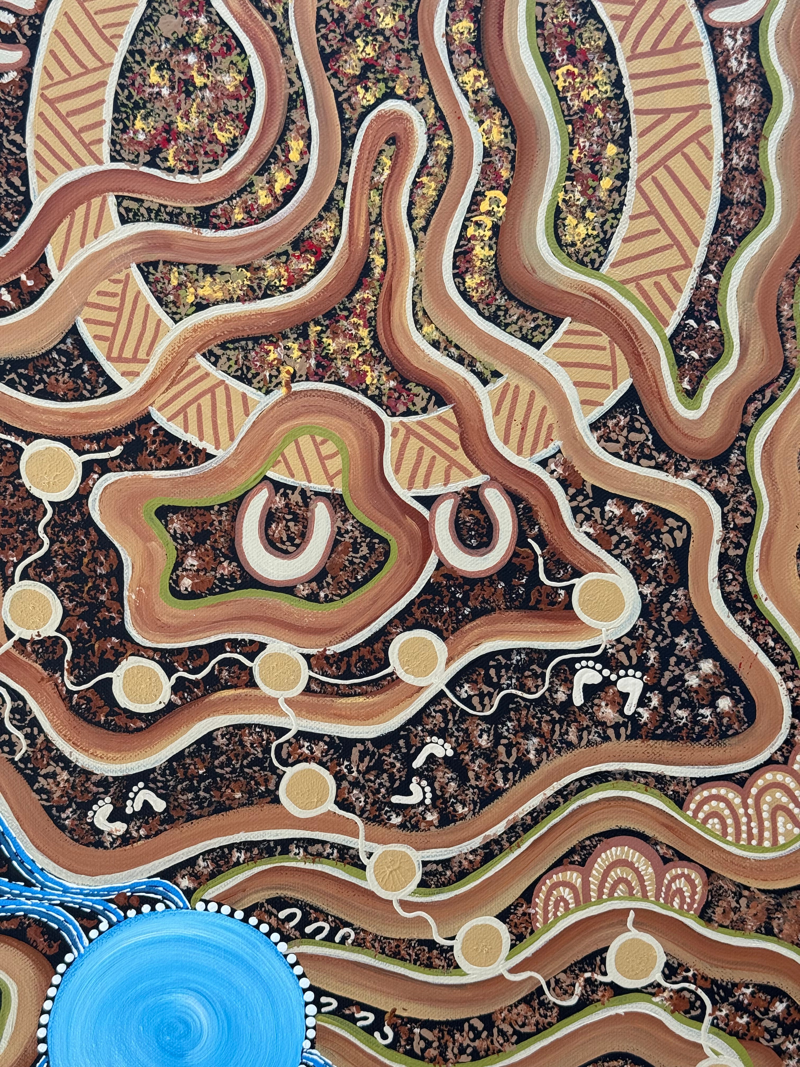 Deidre Burgoyne Rosier - Gatherings and Travel Tracks Through the Land Near Waterways .89-12 *pre-stretched*