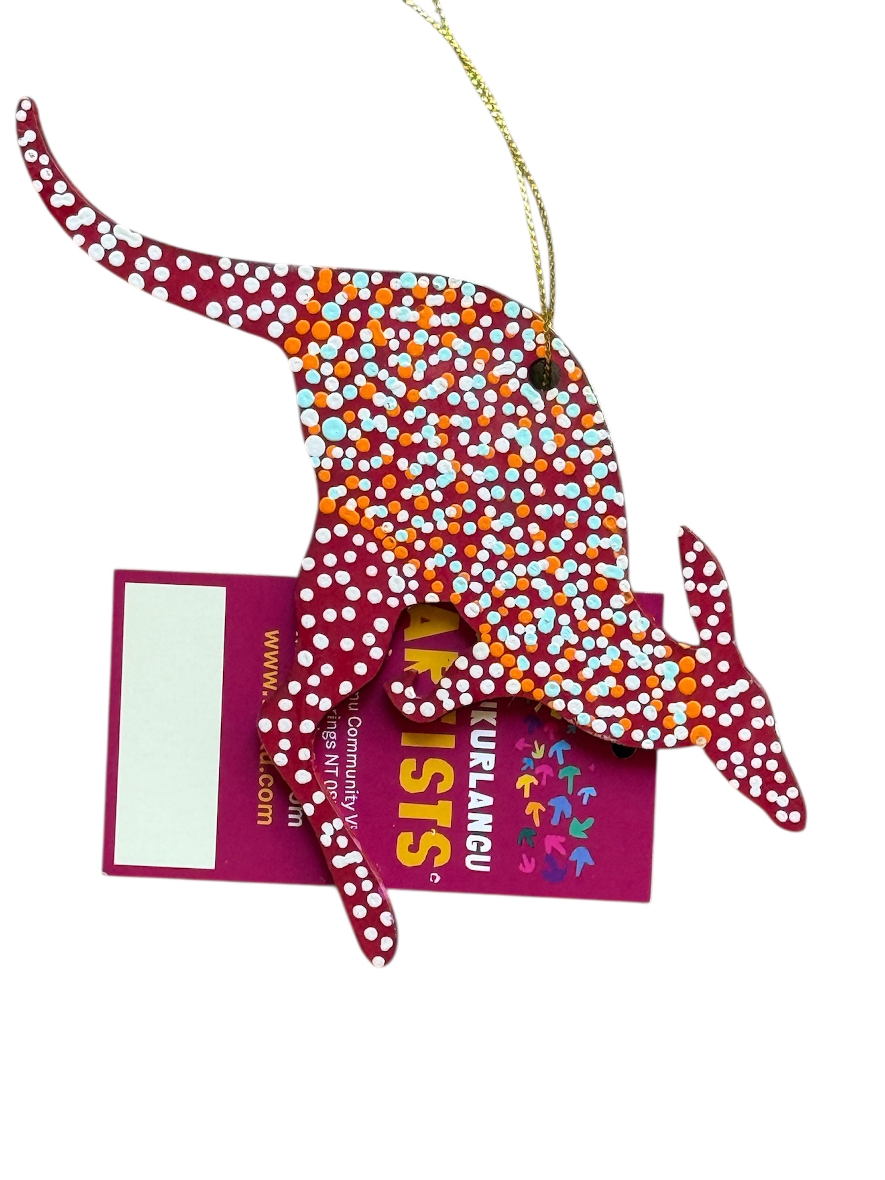 Hand Painted Decoration - Kangaroo  .1