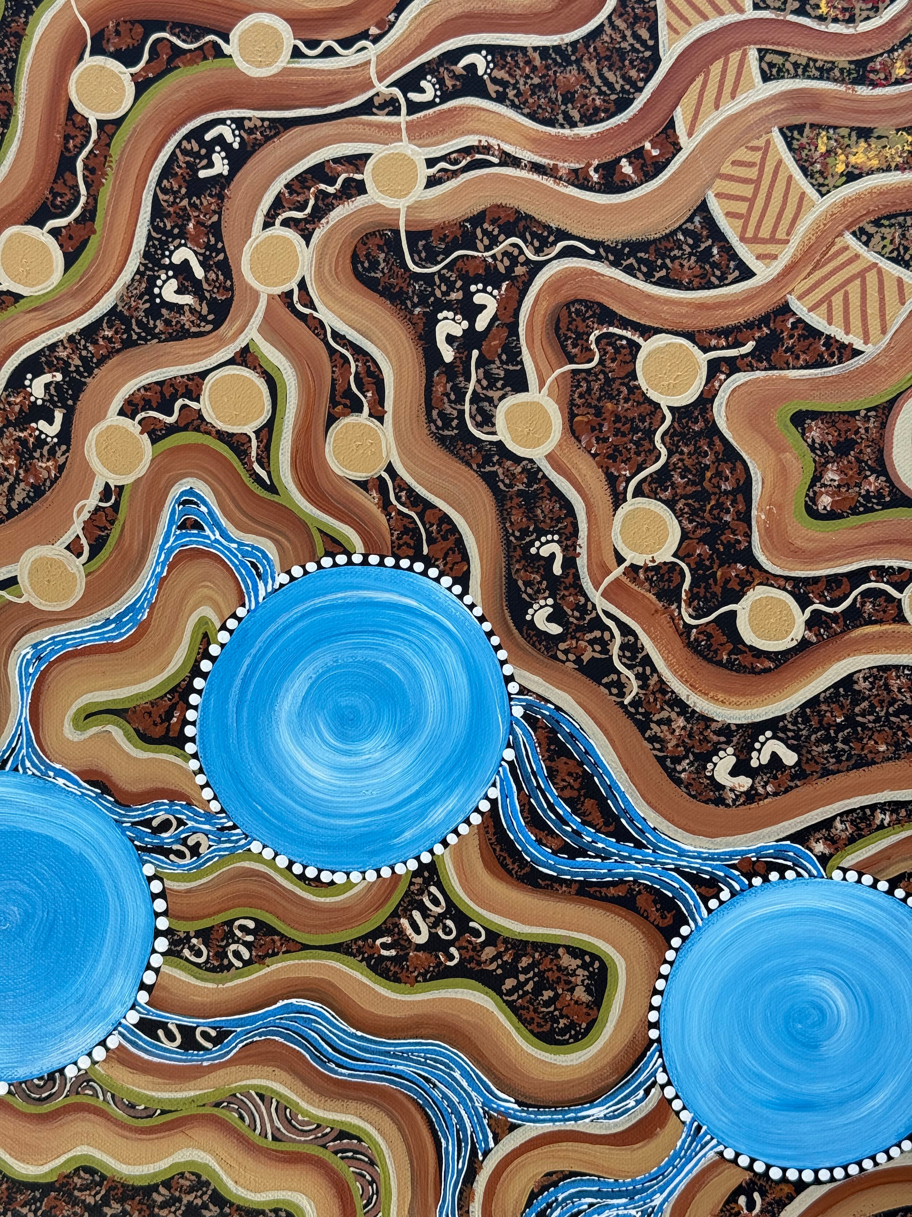 Deidre Burgoyne Rosier - Gatherings and Travel Tracks Through the Land Near Waterways .89-12 *pre-stretched*