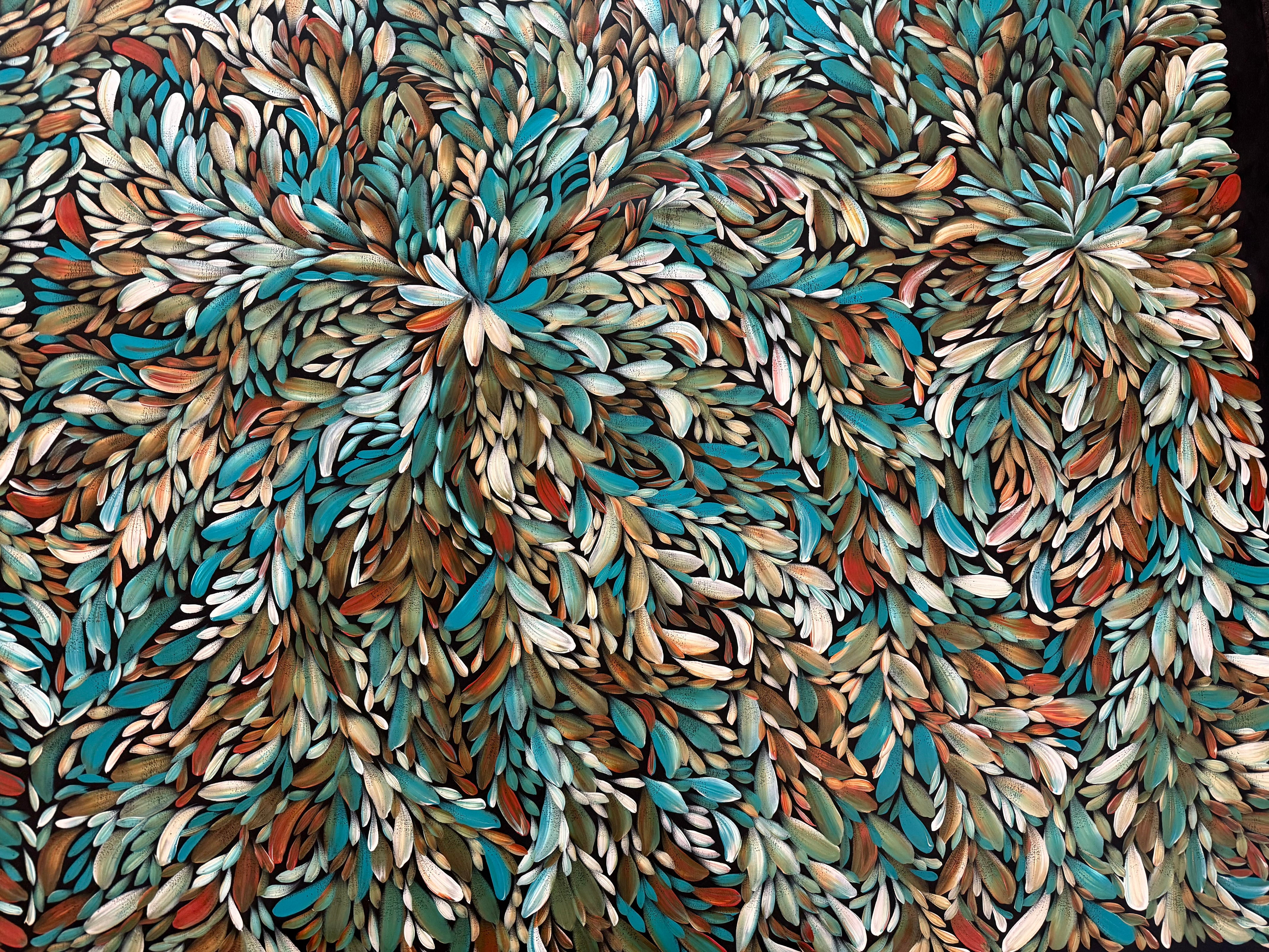 Louise Numina Napananka - Bush Medicine Leaves - 226x198cm .08-2