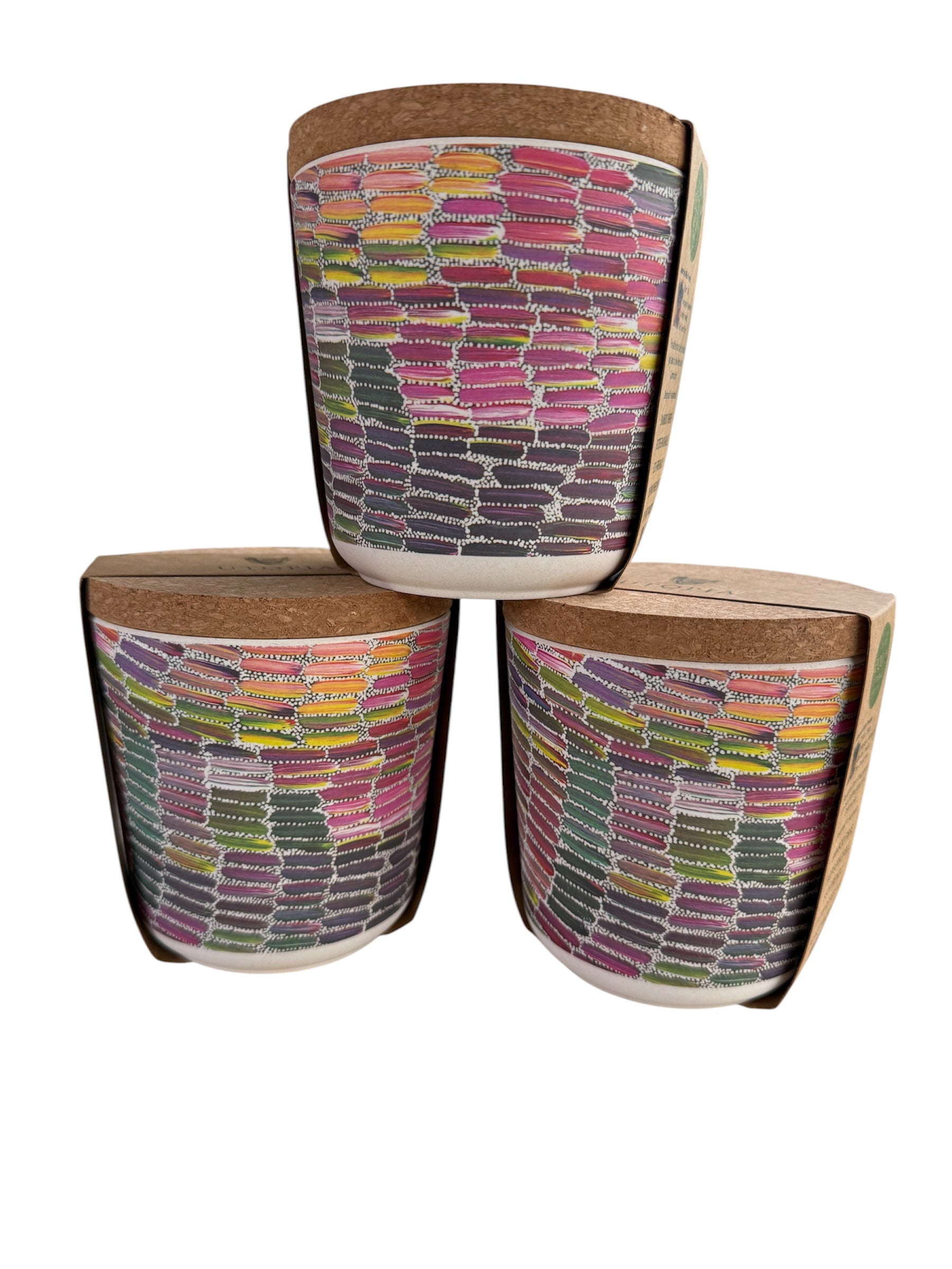 Bamboo Food Canisters - 3 Small - Jeanie Mills Pwerle