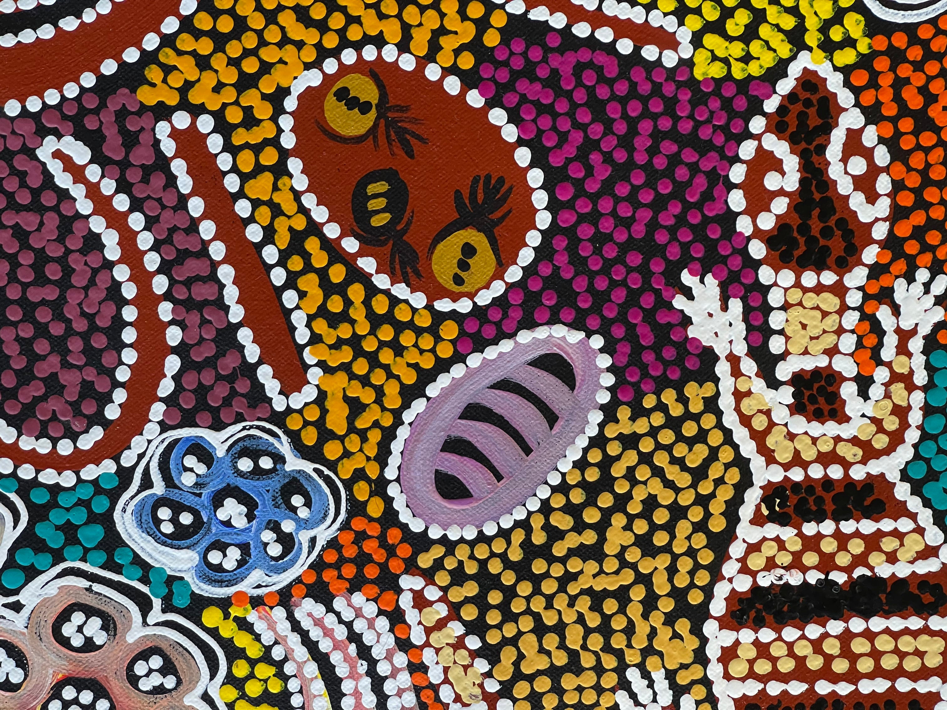 Lanita Numina - Women Collecting Bush Tucker, Sand Goanna - 141x58cm .77-12