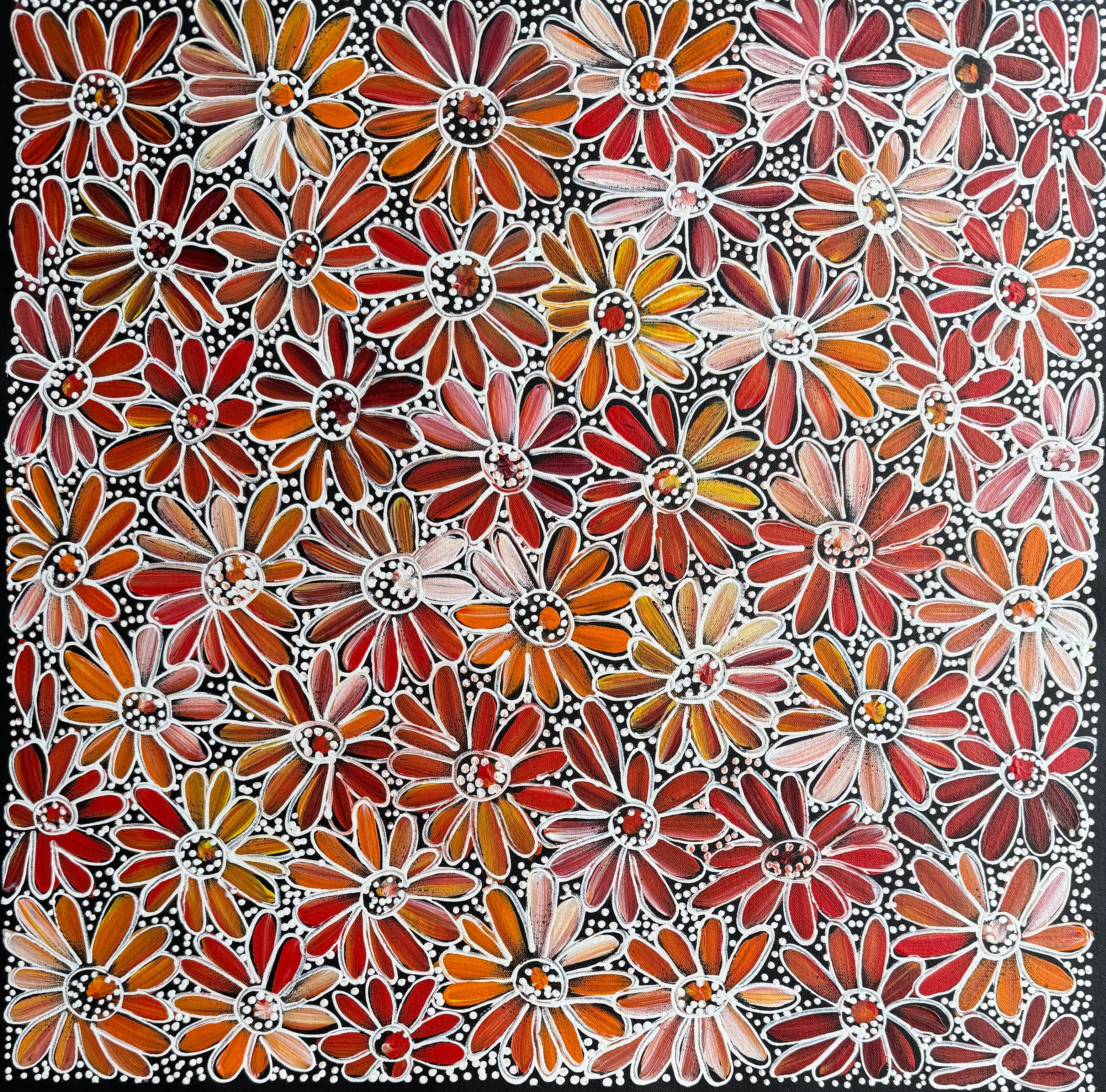 Louise Numina Napananka - Bush Medicine Flowers - 60x60cm .24-60