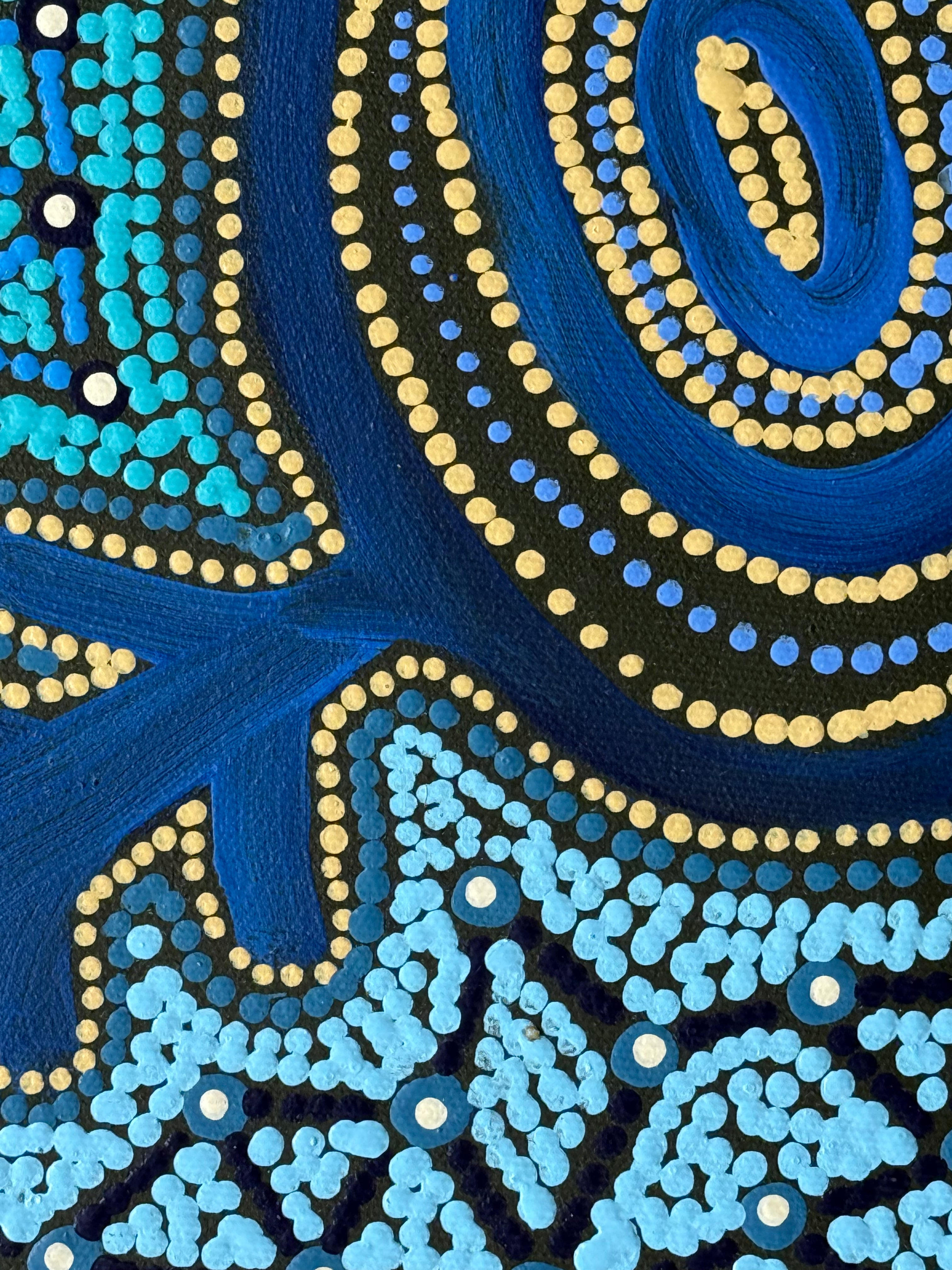 Theo (Faye) Nangala Hudson - Warlukurlangu Jukurrpa (Fire Country Dreaming) - Stretched