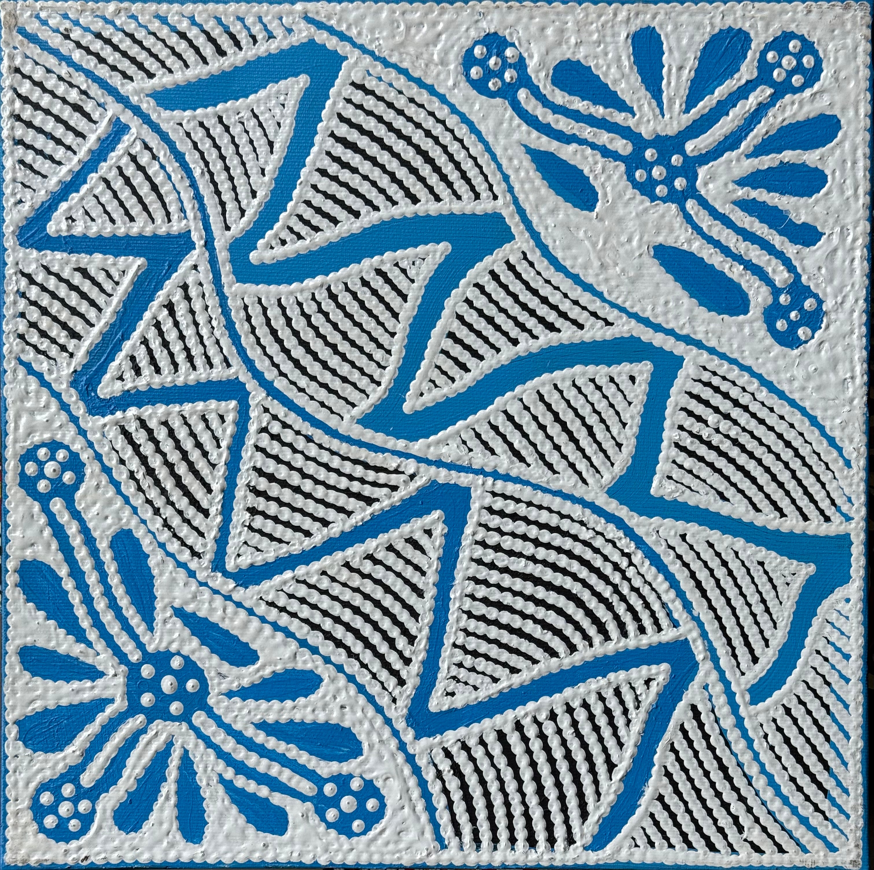 Ursula Napangardi Hudson - Pikilyi Jukurrpa (Vaughan Springs Dreaming) - Stretched
