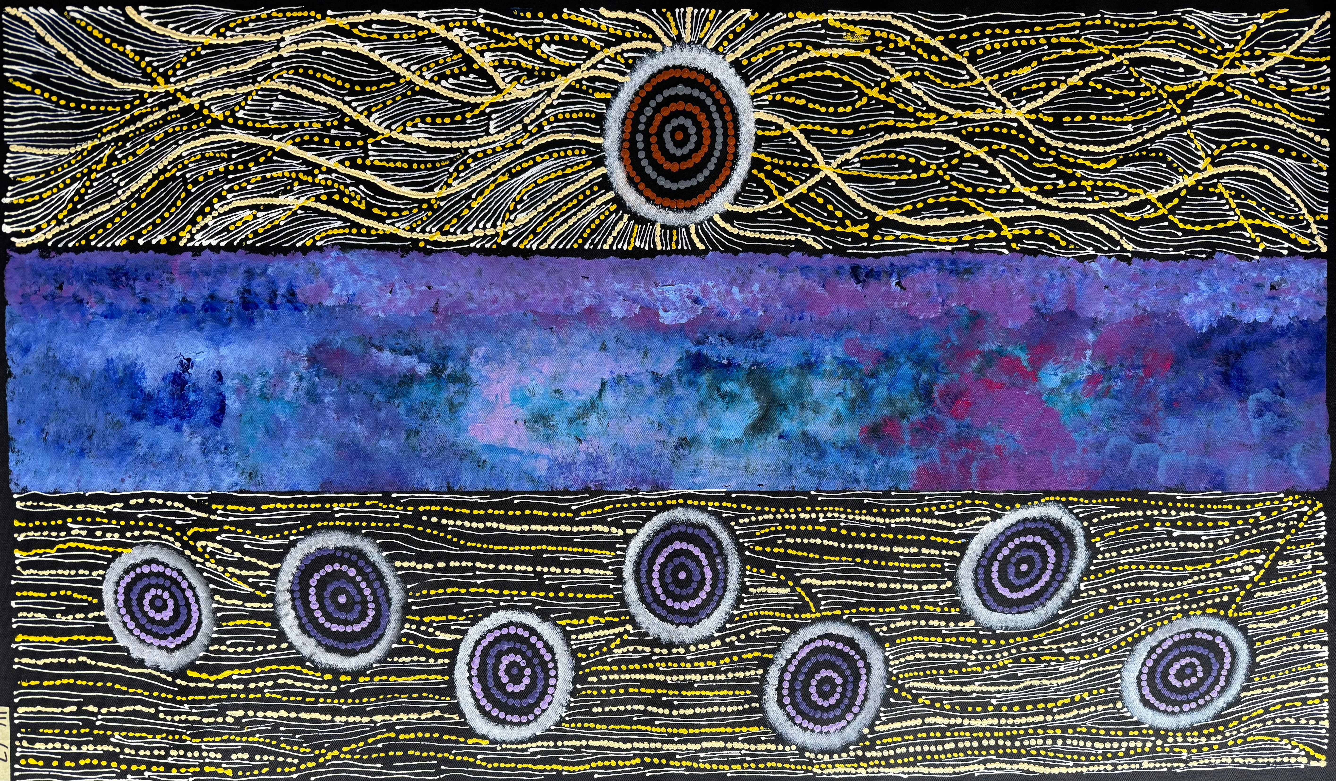 Maria Nampijinpa Brown - Seven Sisters Dreaming .63-5