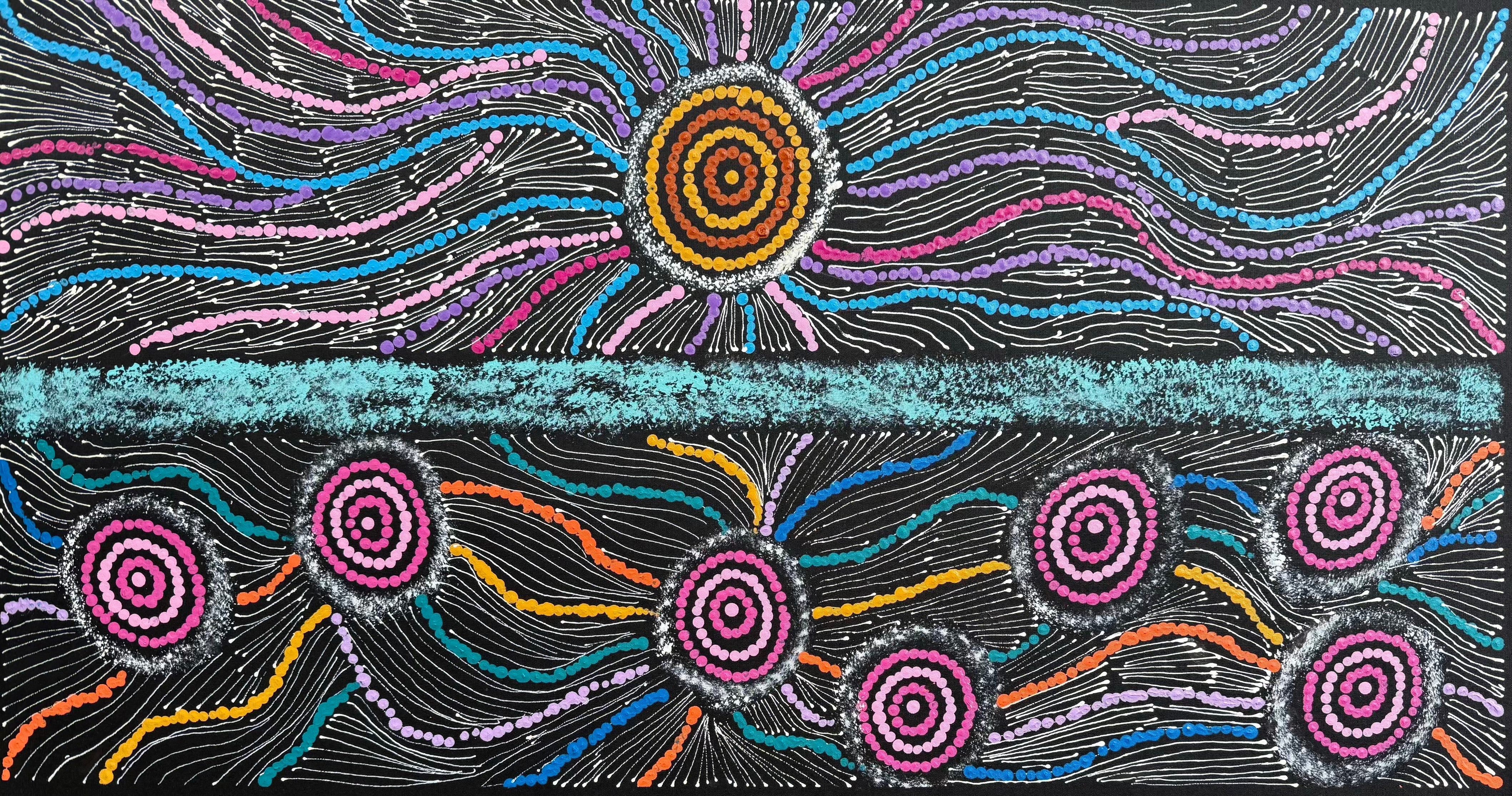 Maria Nampijinpa Brown - Seven Sisters Dreaming .63-3