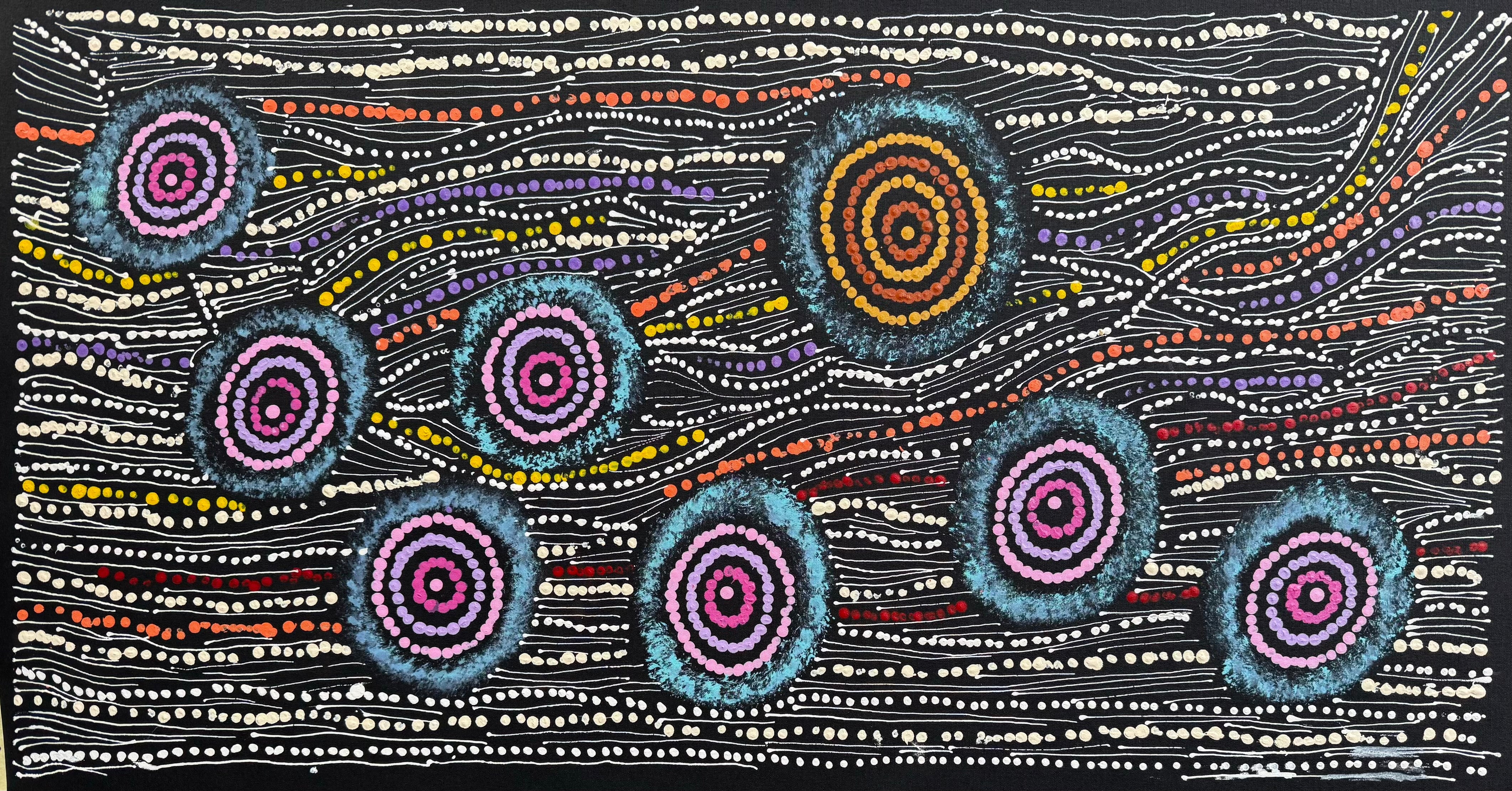 Maria Nampijinpa Brown - Seven Sisters Dreaming .63-2