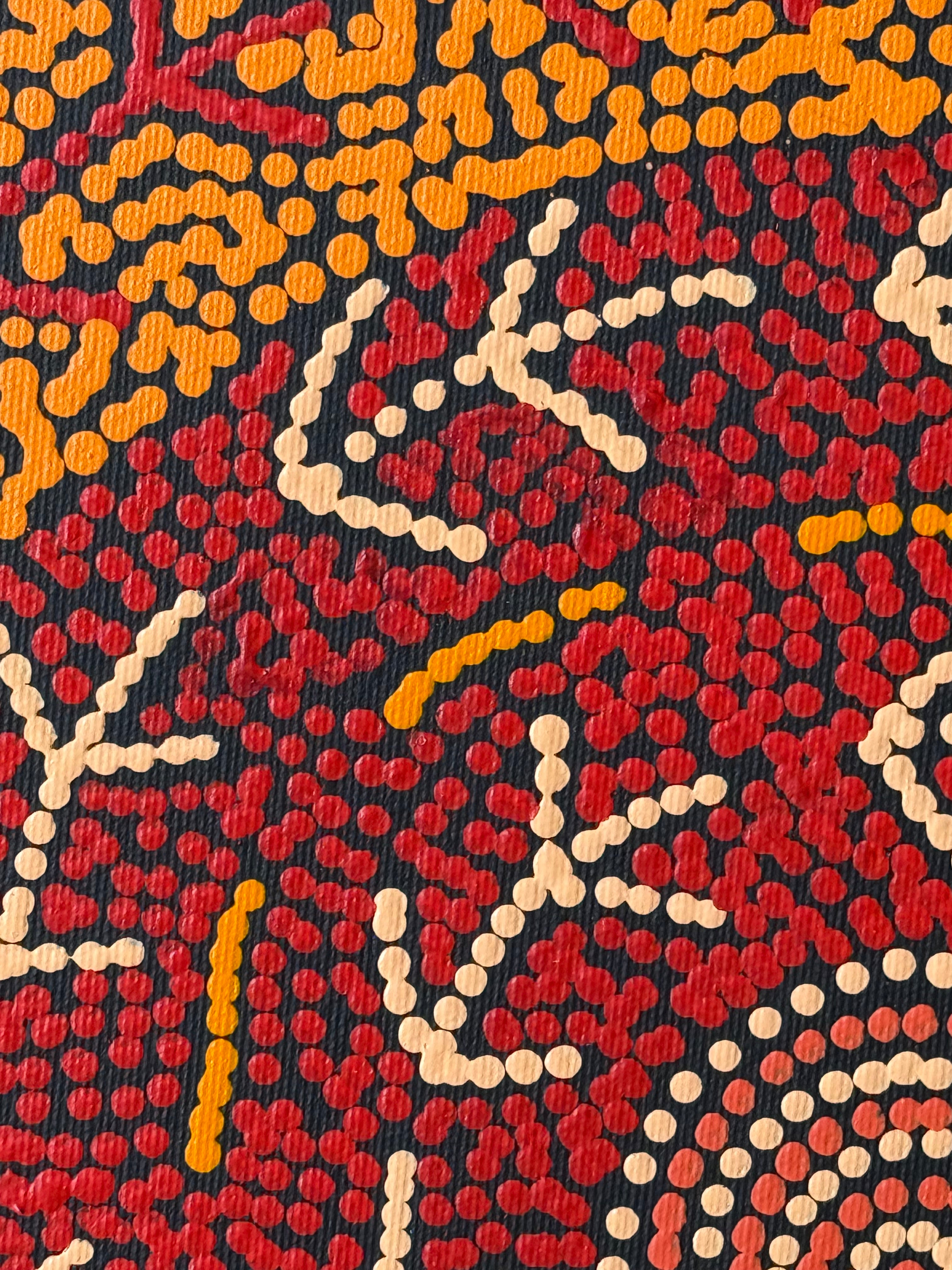 Theo (Faye) Nangala Hudson - Warlukurlangu Jukurrpa (Fire Country Dreaming) - Stretched