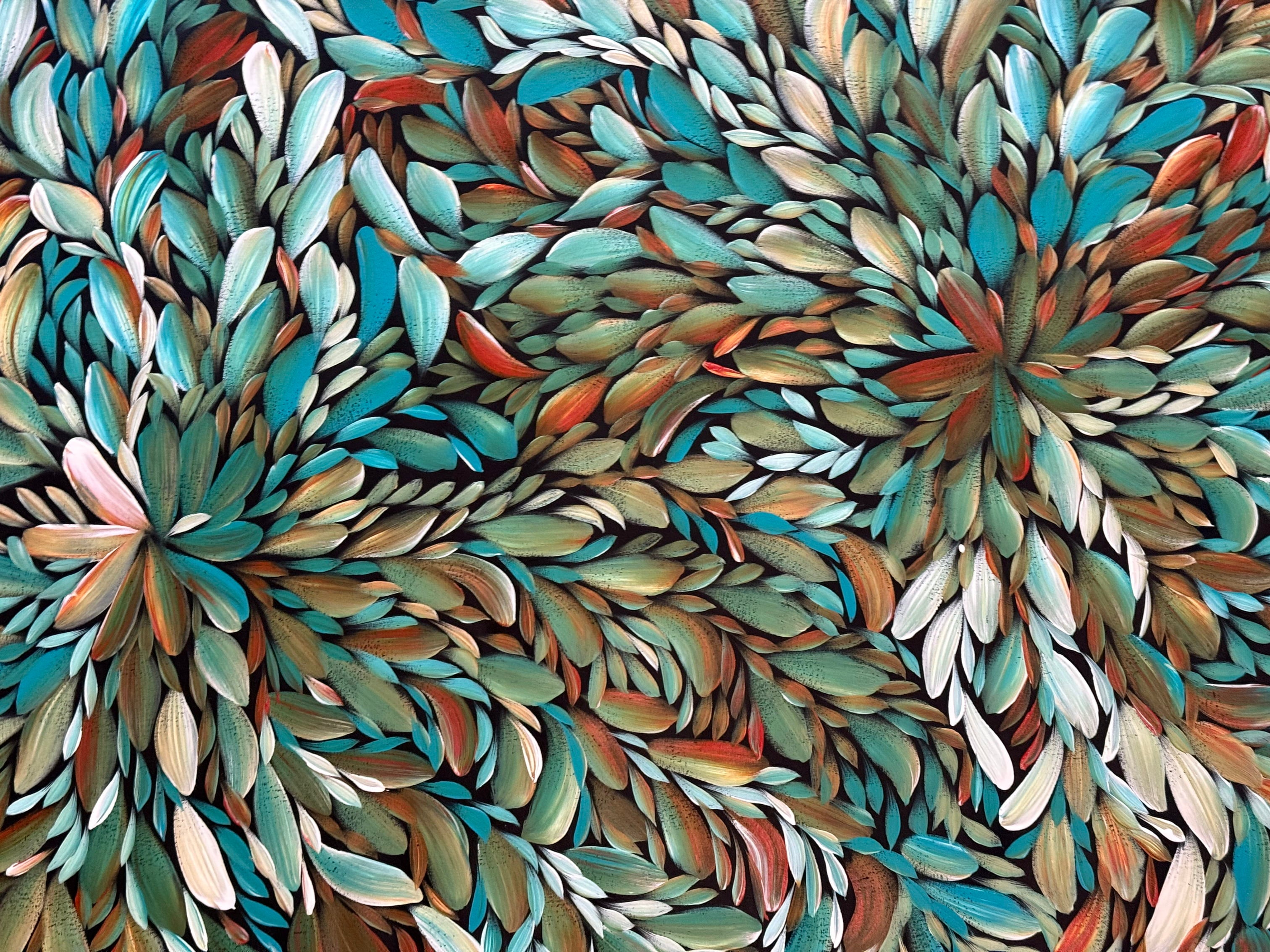 Louise Numina Napananka - Bush Medicine Leaves - 199x100cm .21-26