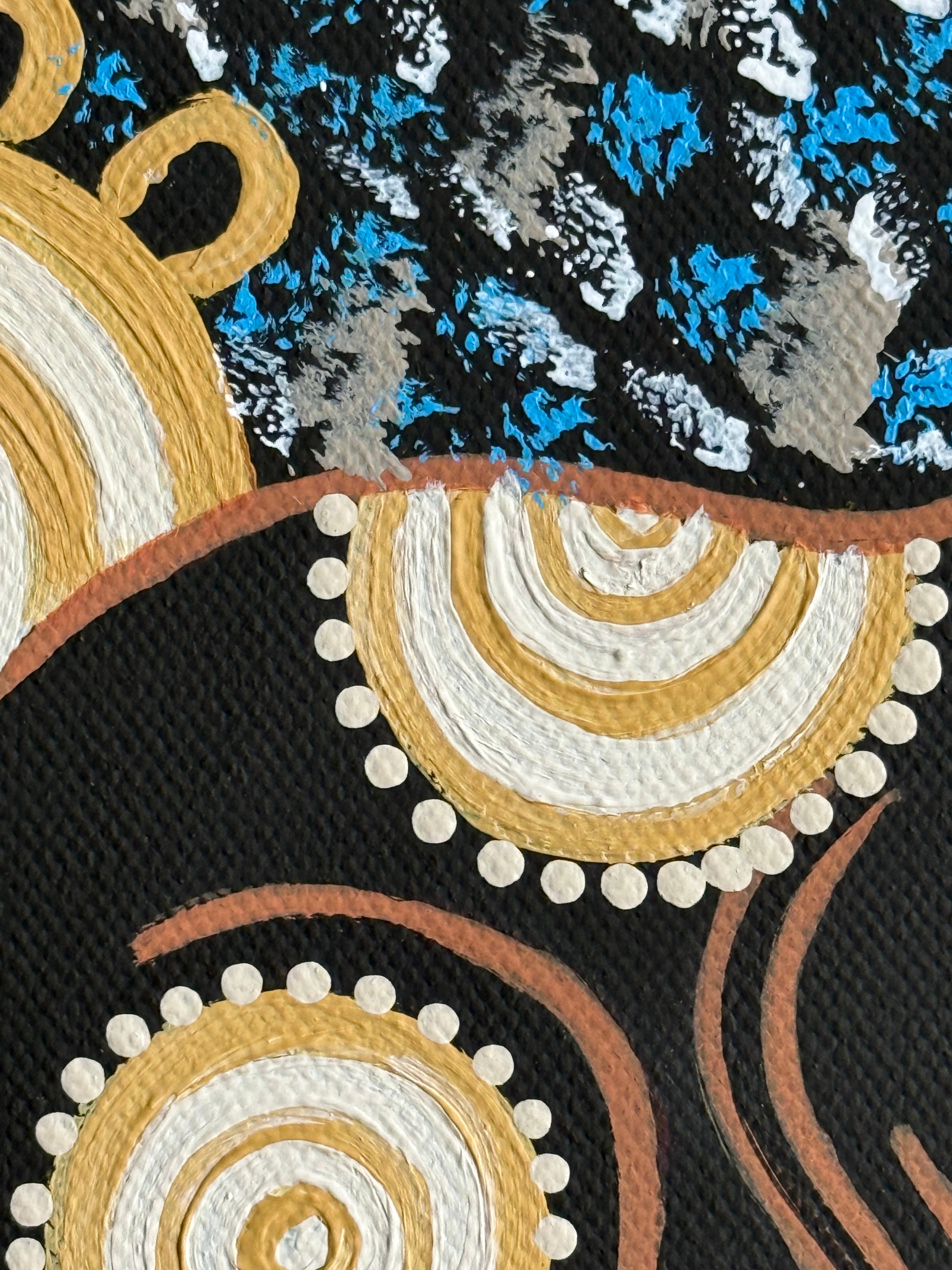 Deidre Burgoyne Rosier - Kangaroo Looking For Food *pre-stretched* .18-9