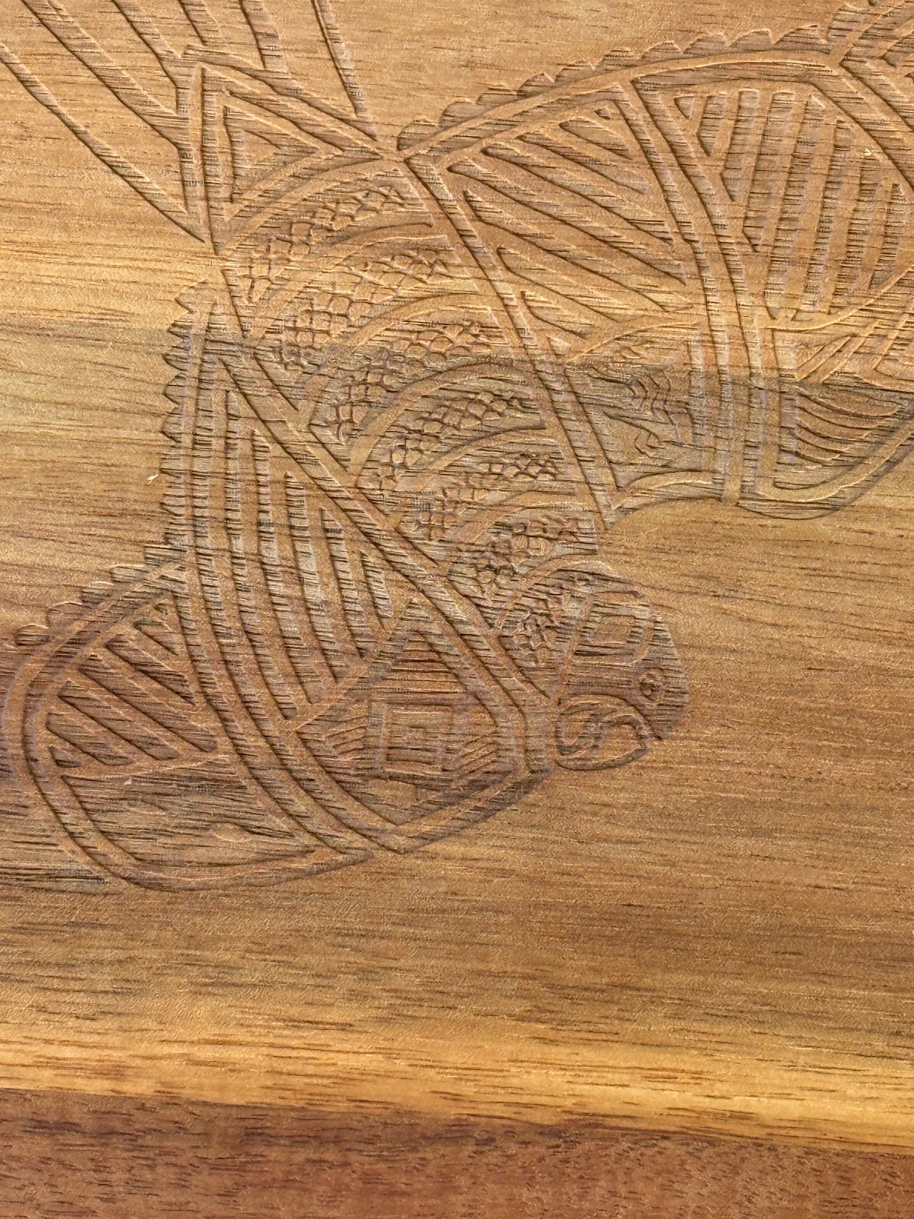 Acacia Small Rectangle Board - Red Tailed Black Cockatoo - Mick Harding