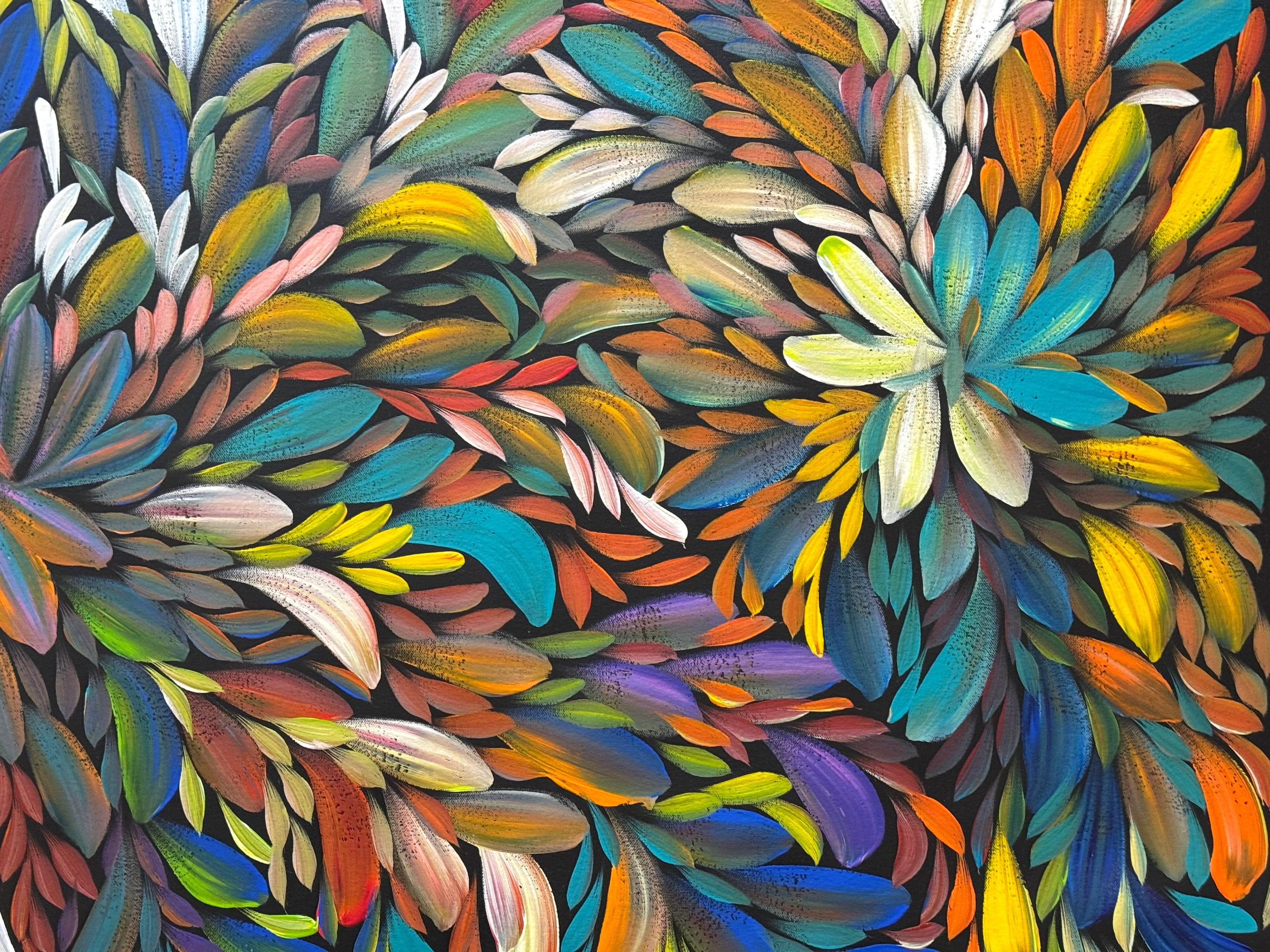 Louise Numina Napananka - Bush Medicine Leaves, Healing Leaves - 129x59cm .22-13